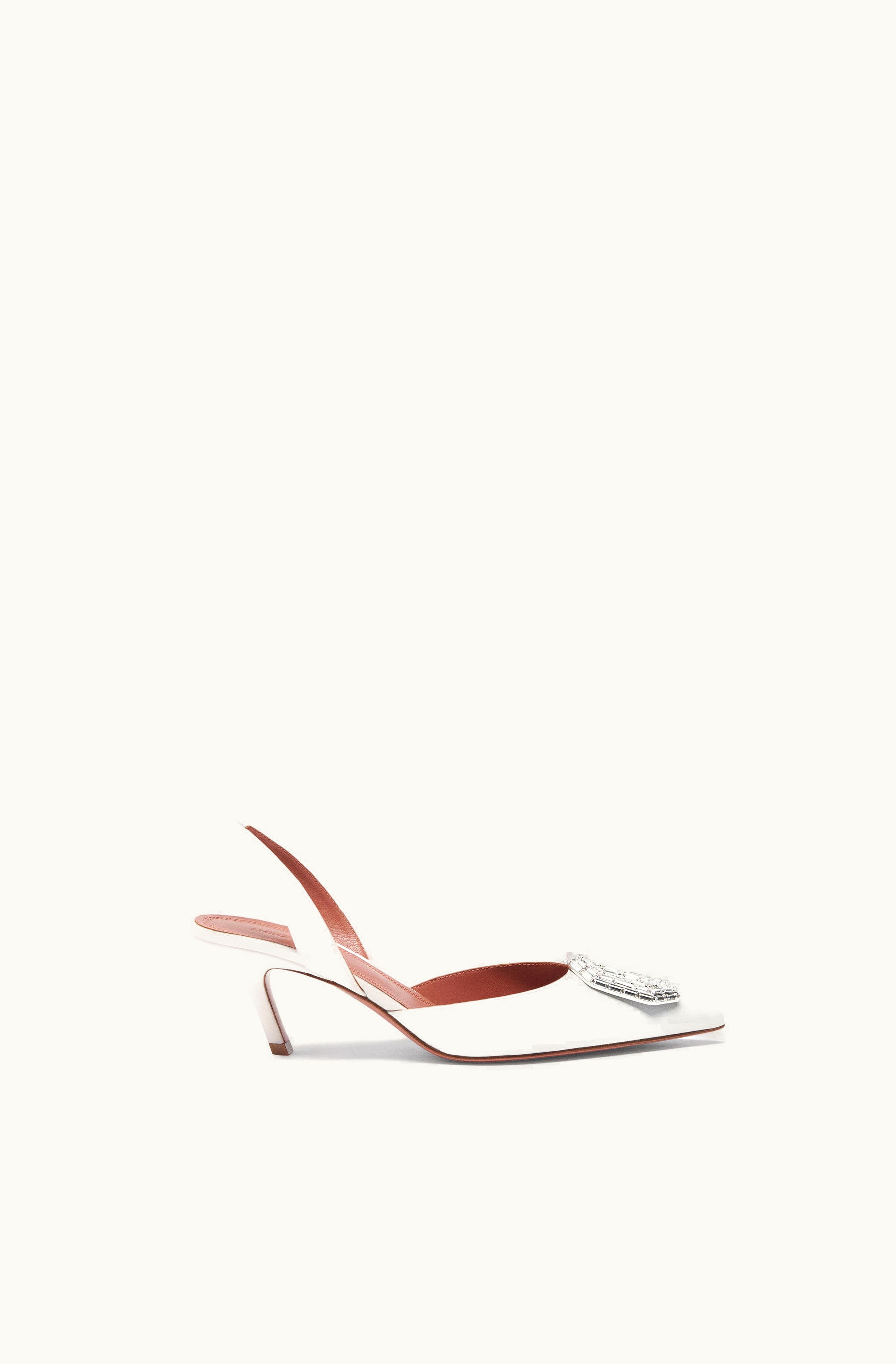 Amina Muaddi Amina Muaddi Camelia Sling 60 White Nappa