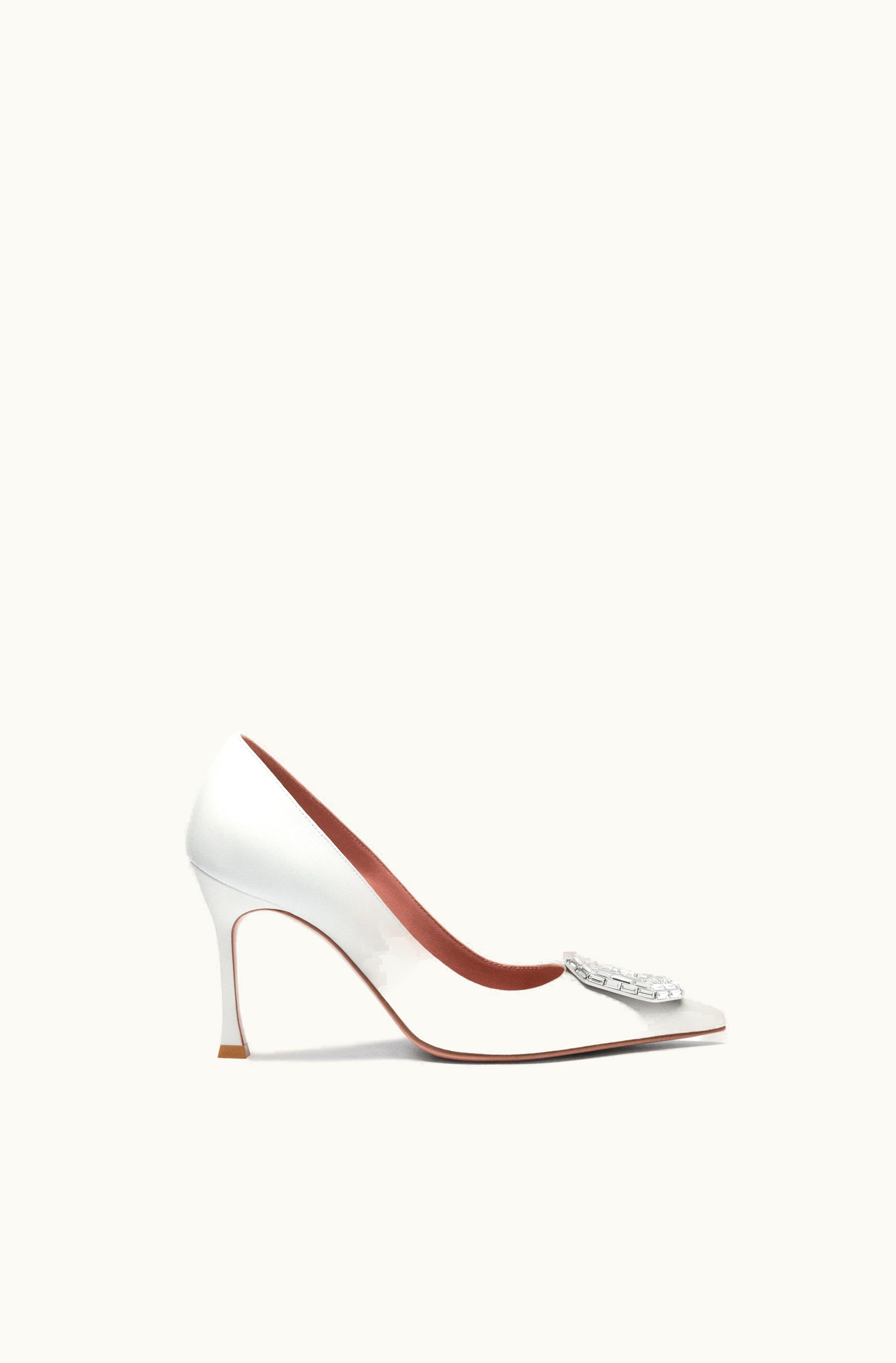 Amina Muaddi Amina Muaddi Camelia Pump 90 White Nappa