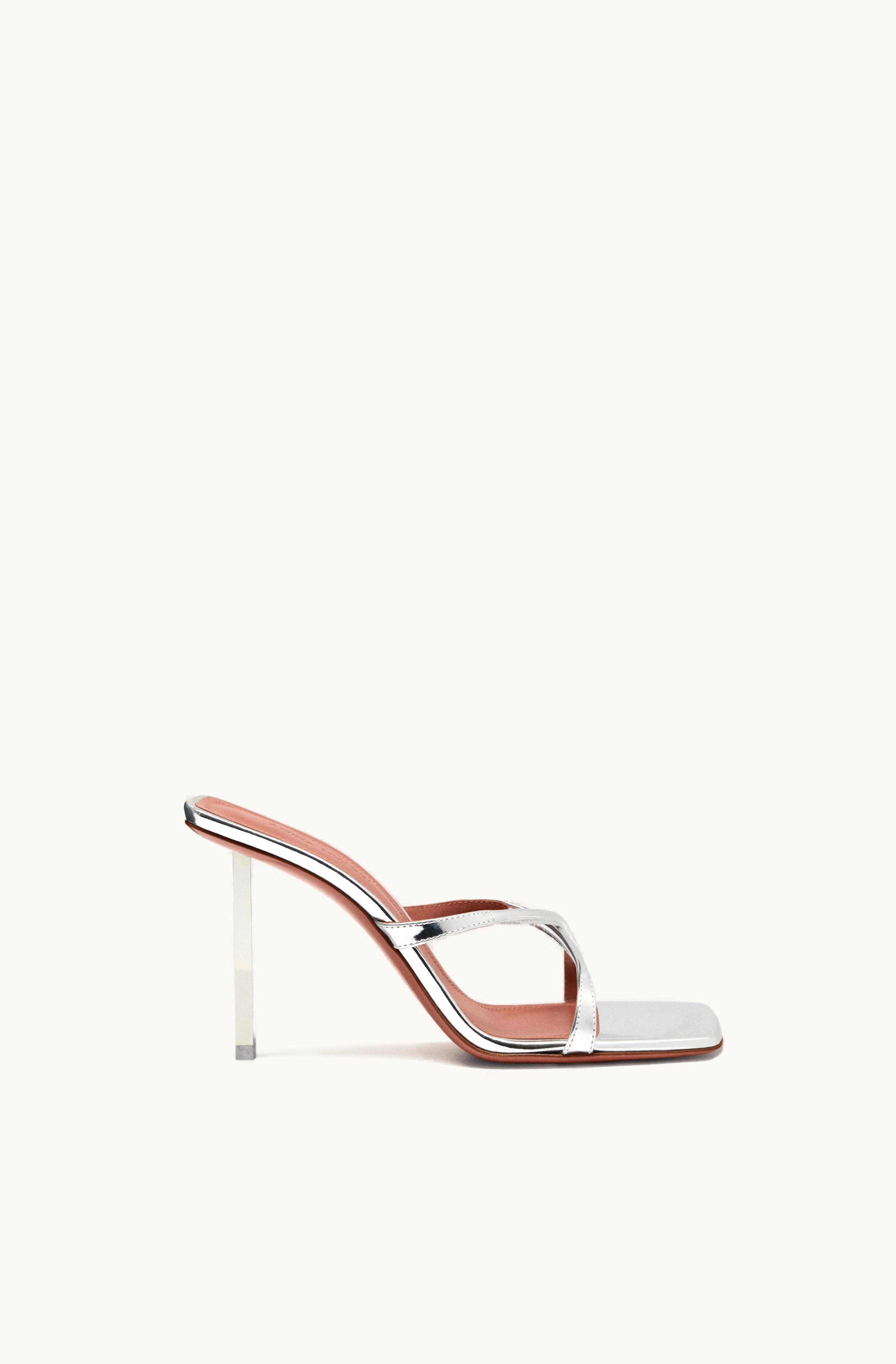 Amina Muaddi Amina Muaddi Adriana Slipper Silver Mirror