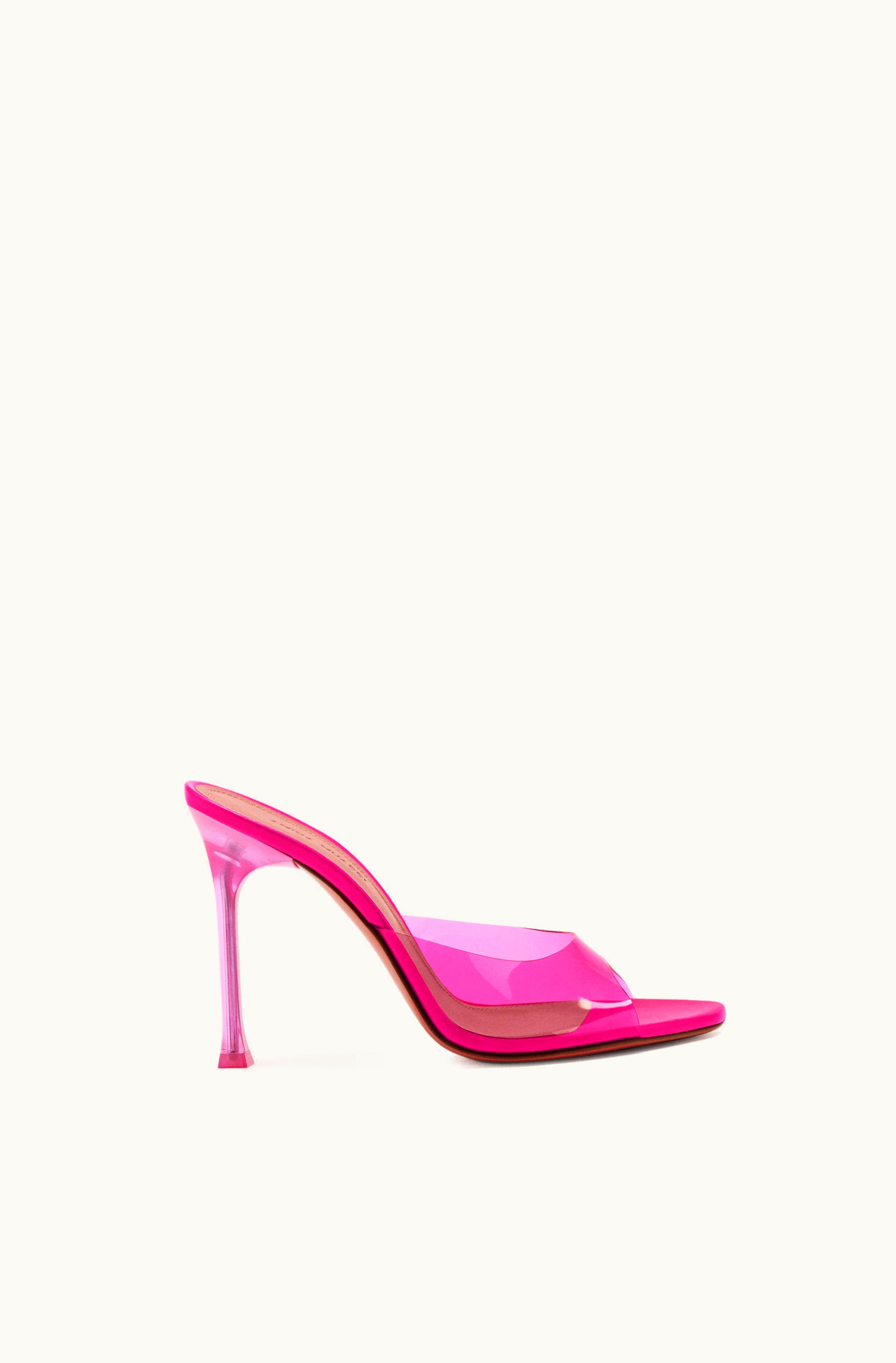 Amina Muaddi Amina Muaddi Alexa Glass Slipper 105 Lotus Pink Pvc