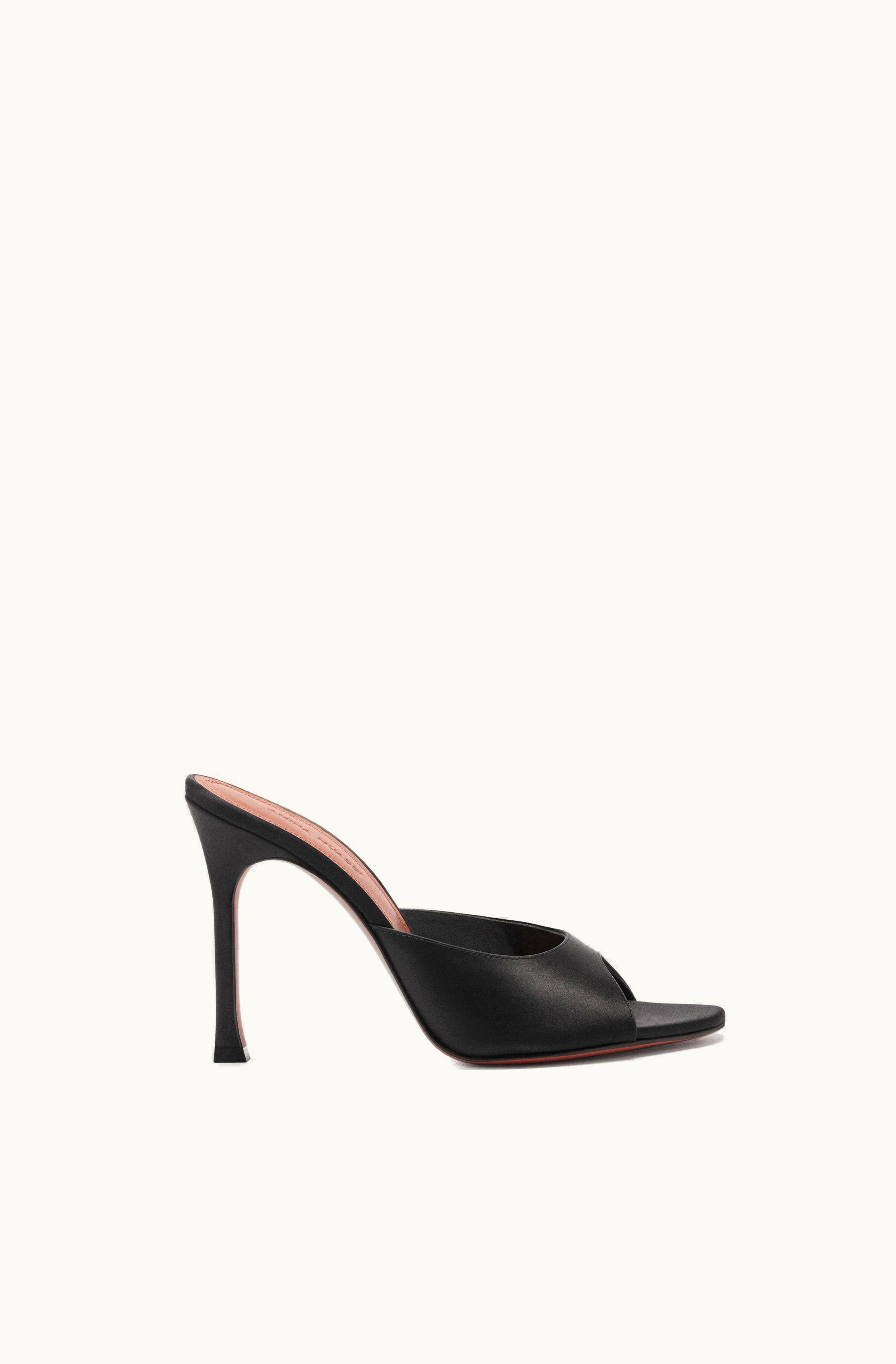 Amina Muaddi Amina Muaddi Alexa Slipper 105 Black Satin