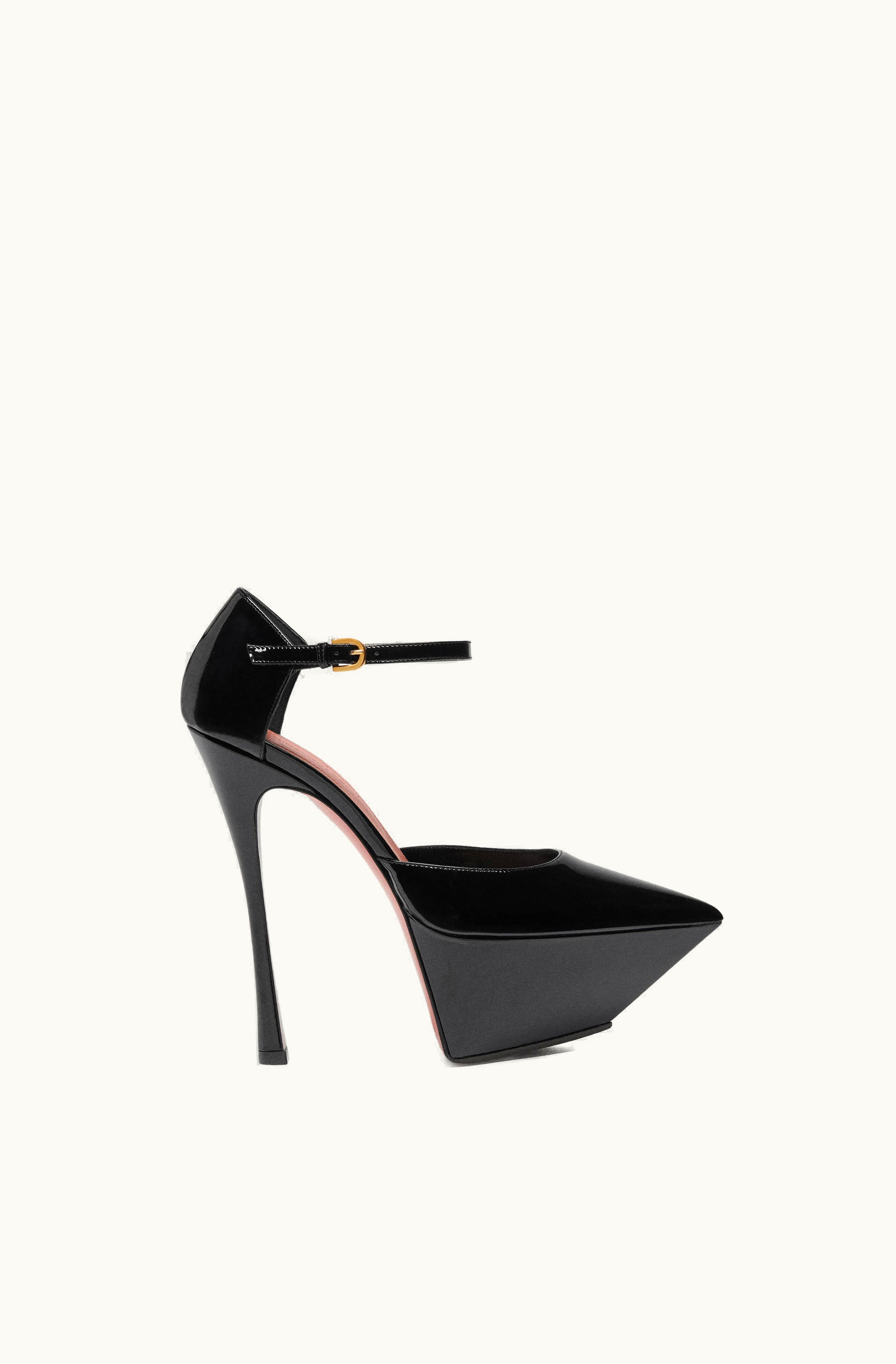 Amina Muaddi Amina Muaddi Angelica Plateau Pump Black Patent