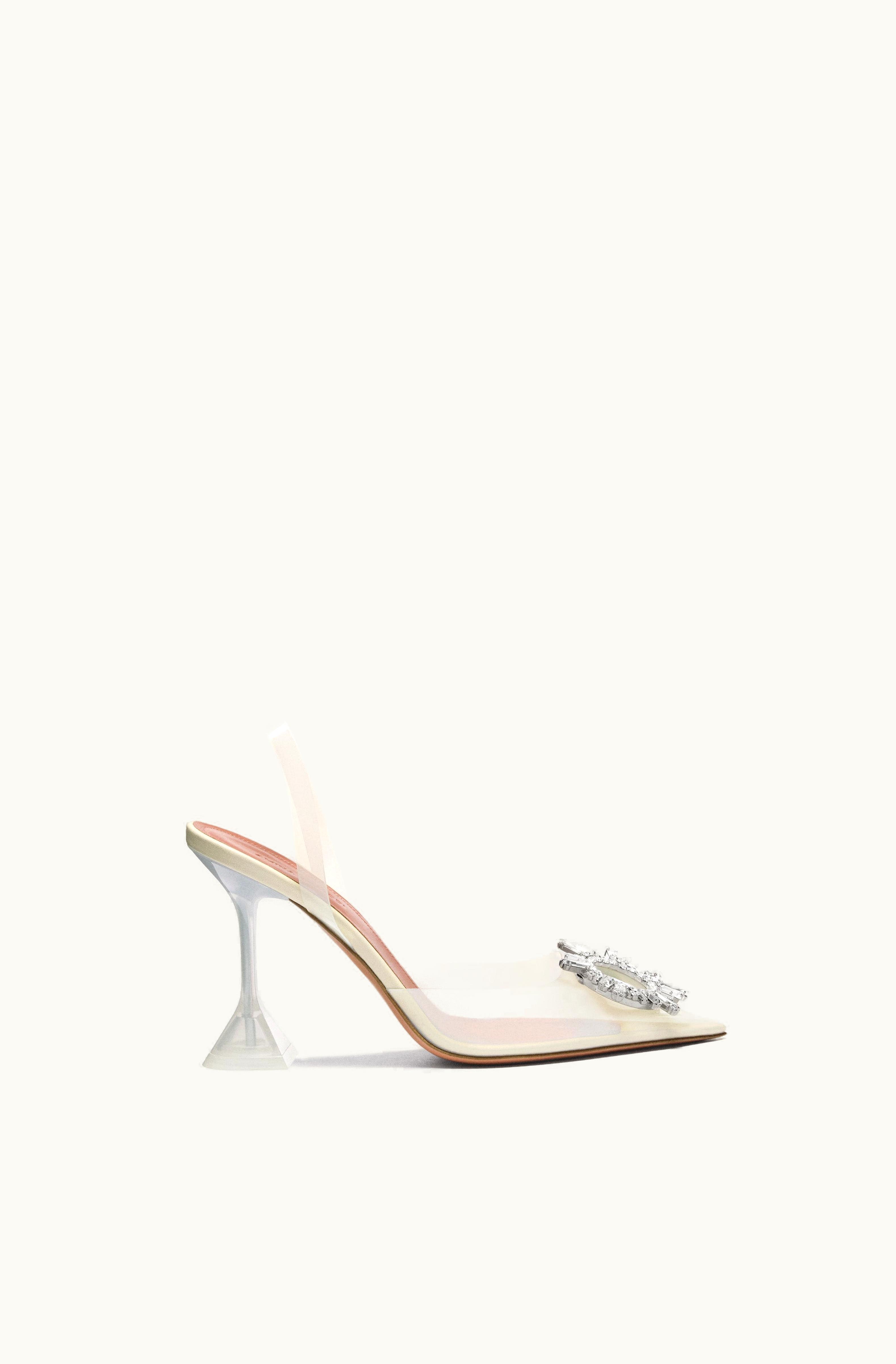 Amina Muaddi Amina Muaddi Begum Glass Sling Almond Pvc