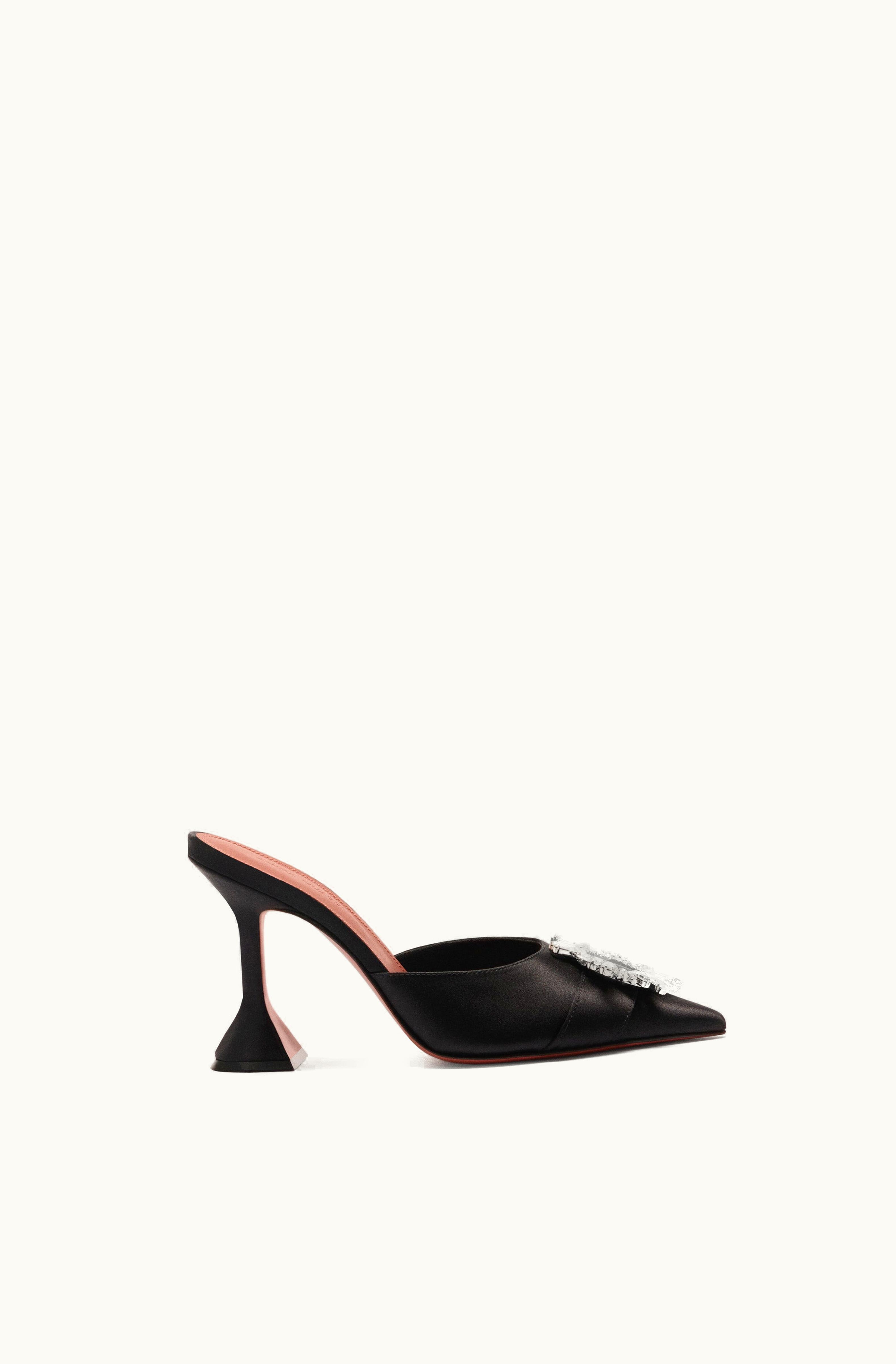 Amina Muaddi Amina Muaddi Begum Mule Black Satin