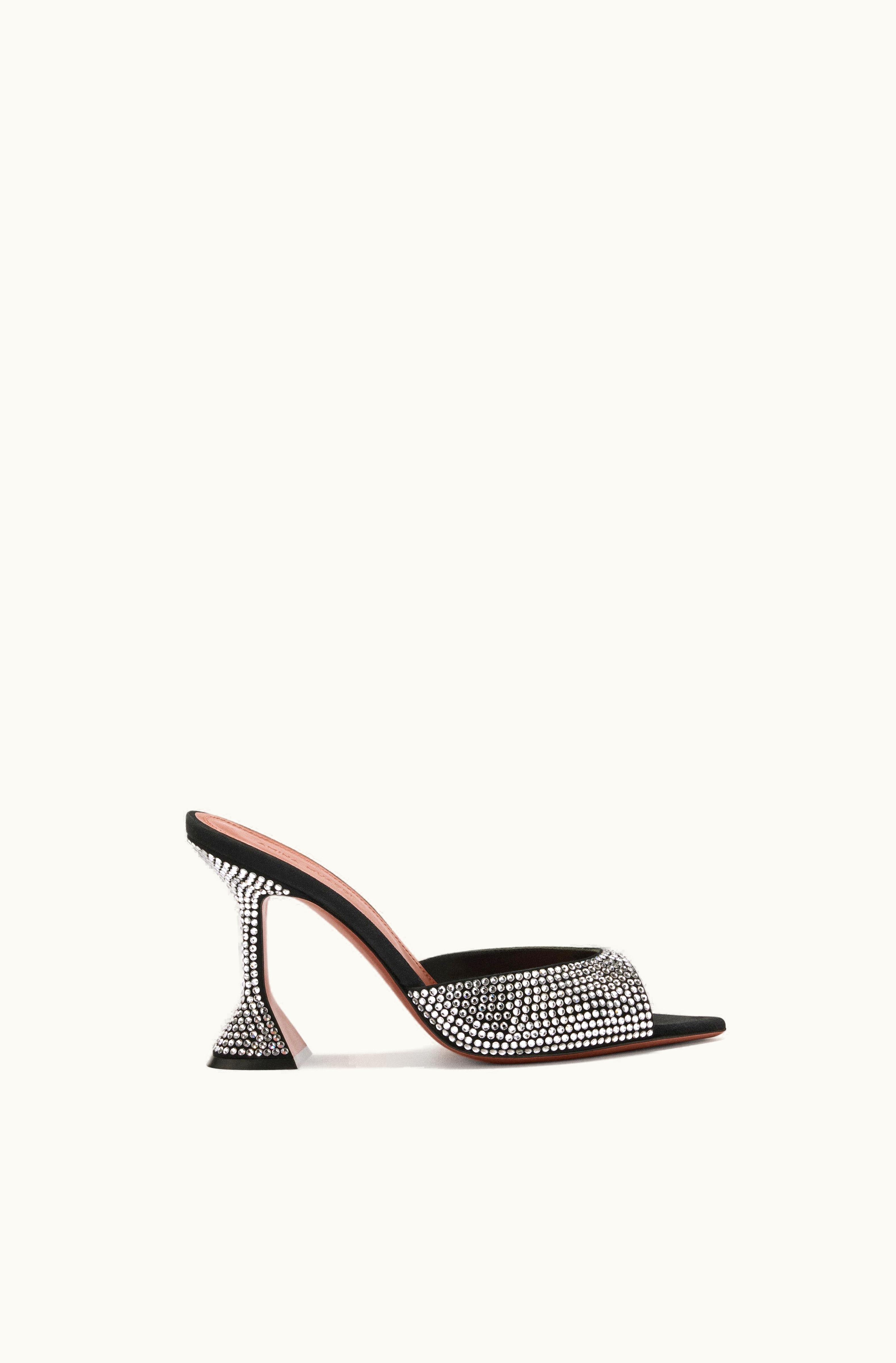 Amina Muaddi Amina Muaddi Caroline Crystal Slipper Black Suede