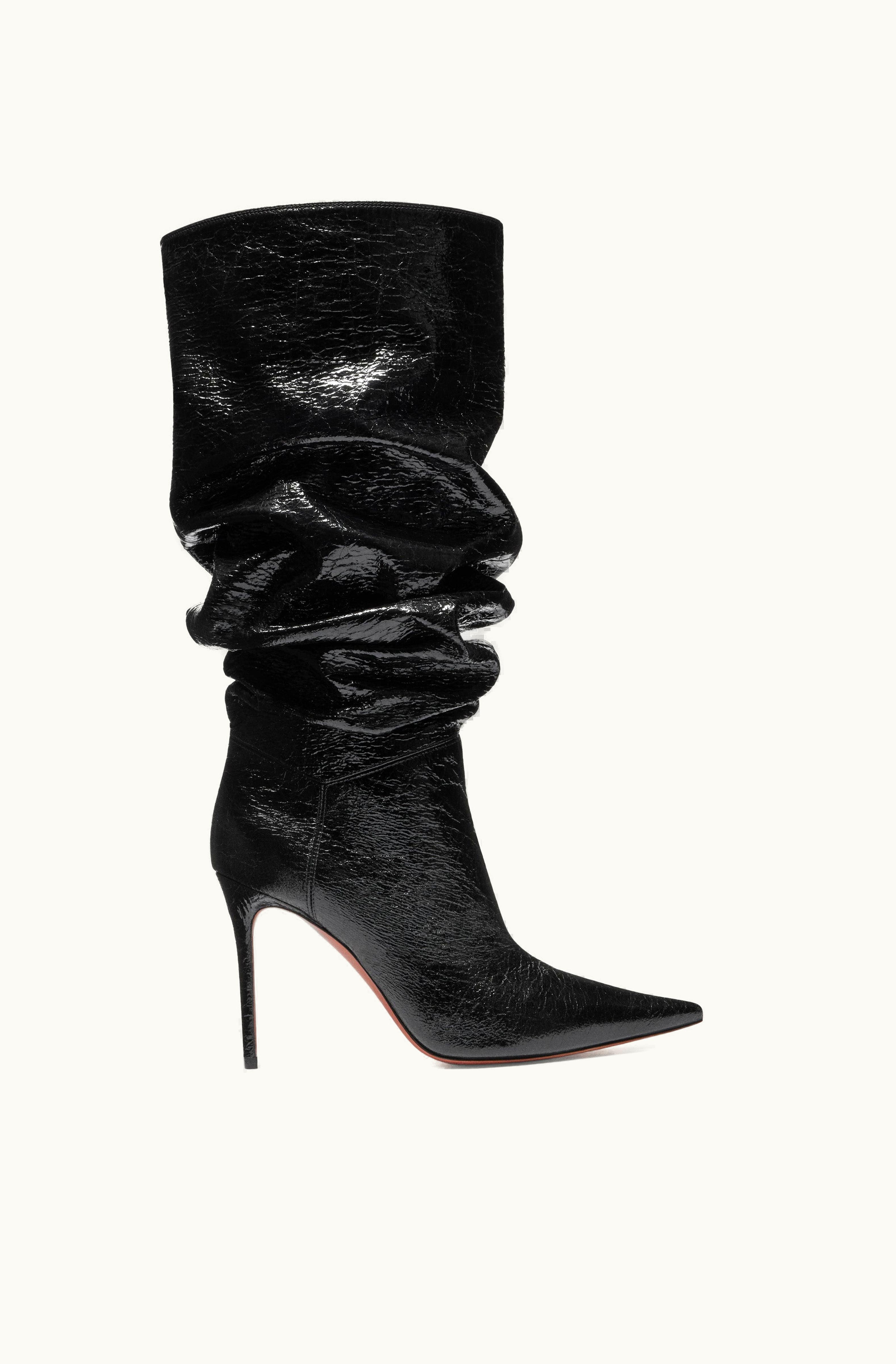 Amina Muaddi Amina Muaddi Jahleel Bootie Blackout Crackle Leather