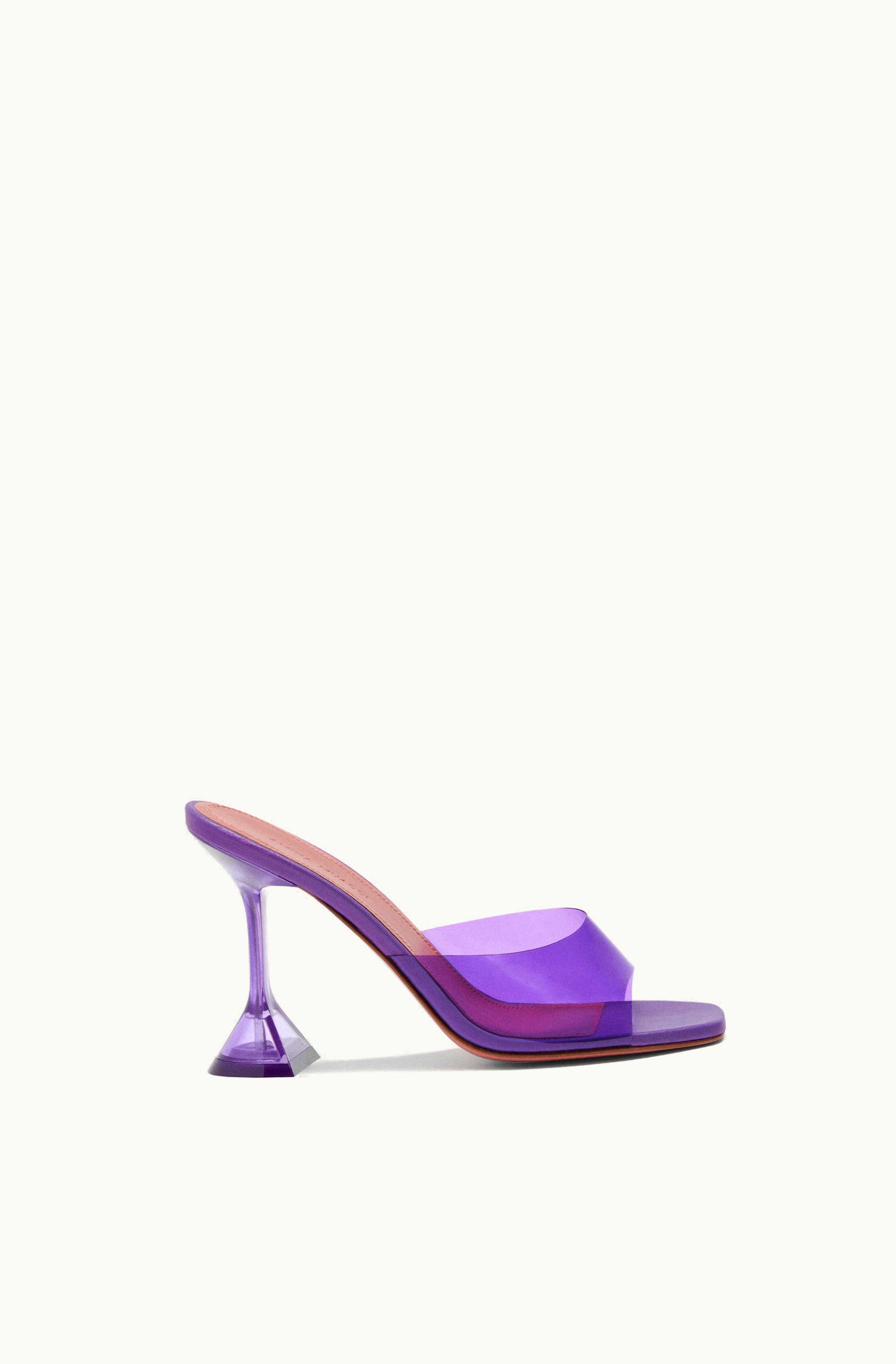 Amina Muaddi Amina Muaddi Lupita Glass Slipper Violet Pvc