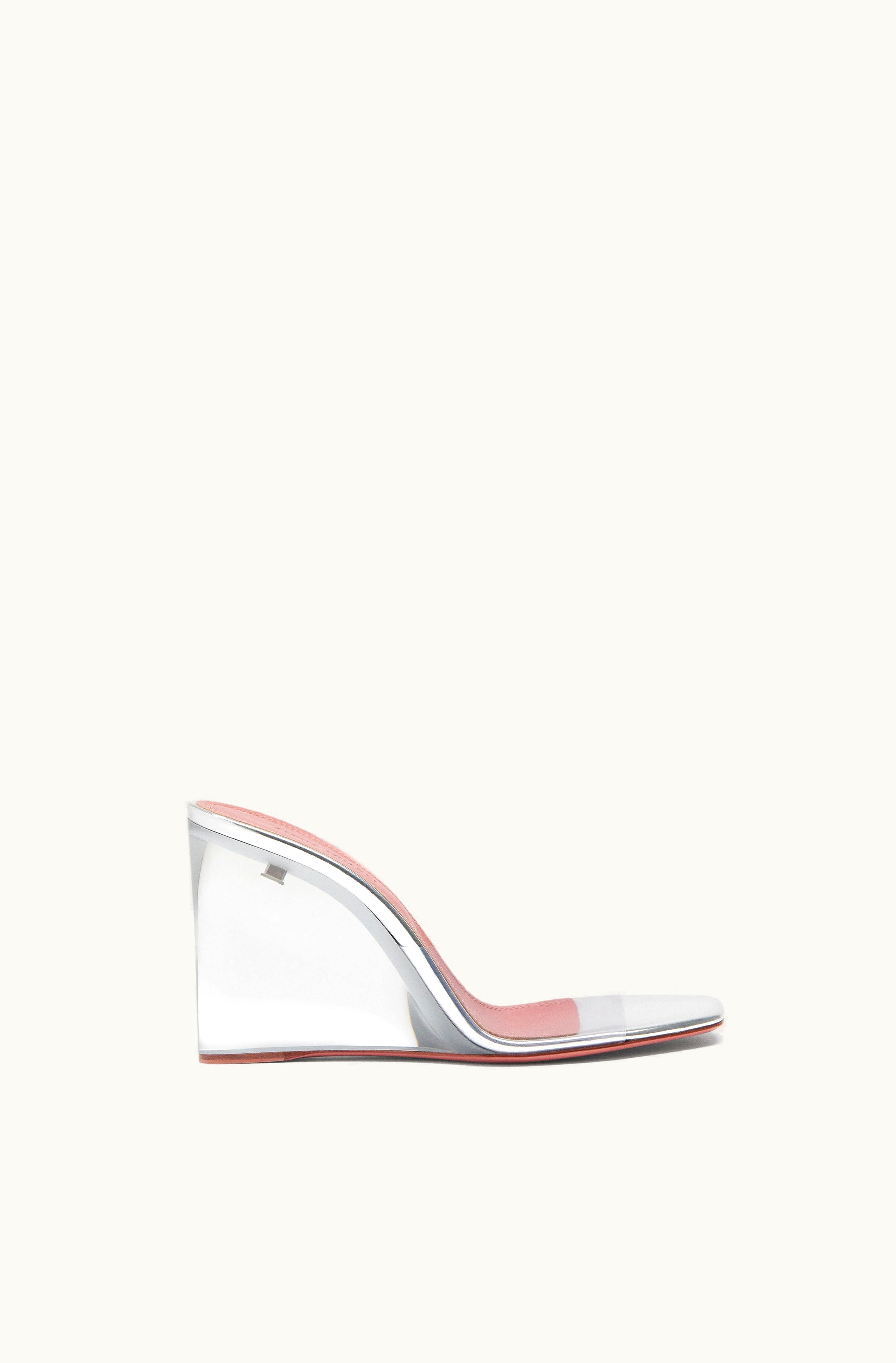 Amina Muaddi Amina Muaddi Lupita Glass Wedge Transparent Pvc