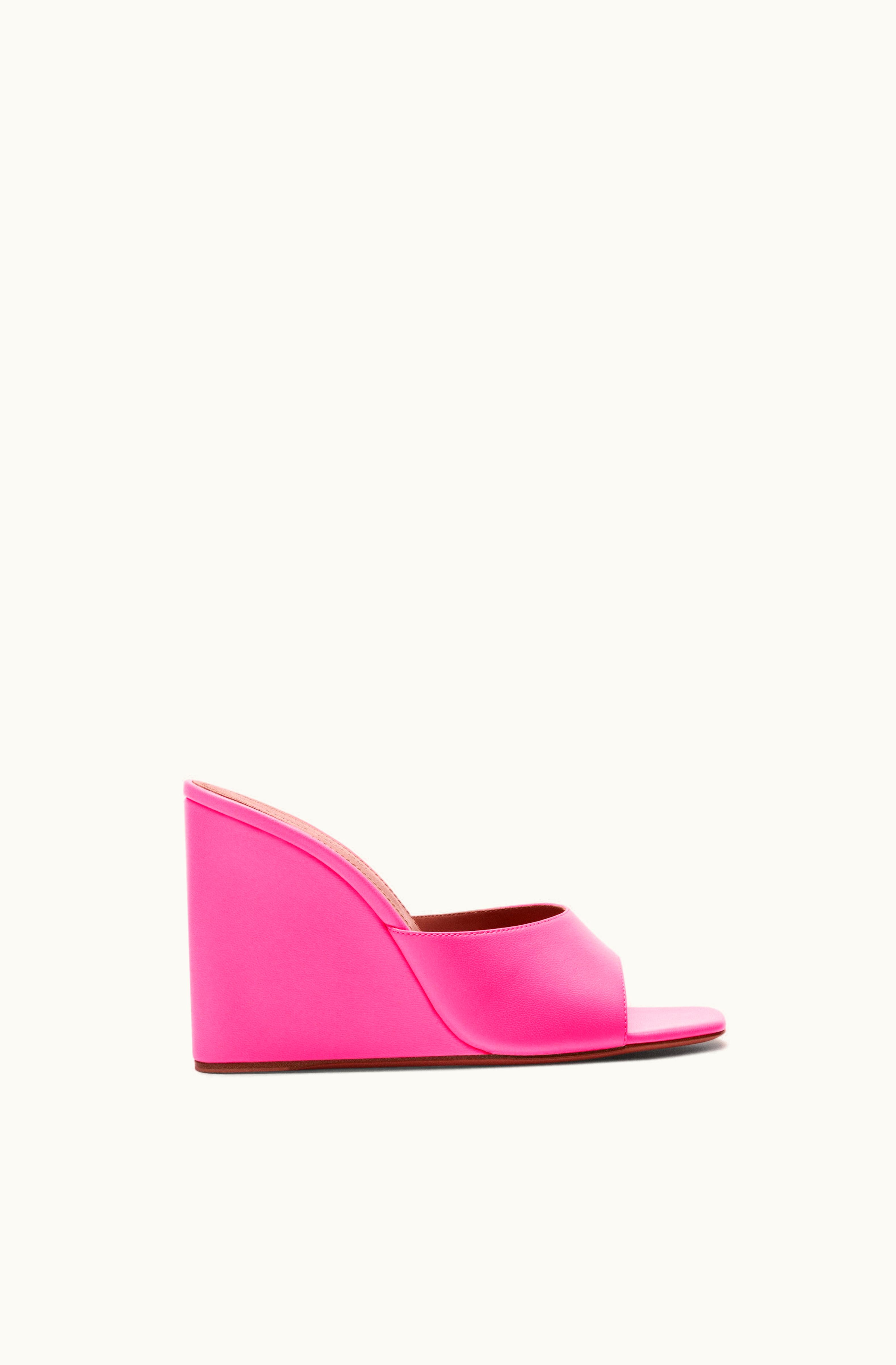Amina Muaddi Amina Muaddi Lupita Wedge Shocking Pink Nappa