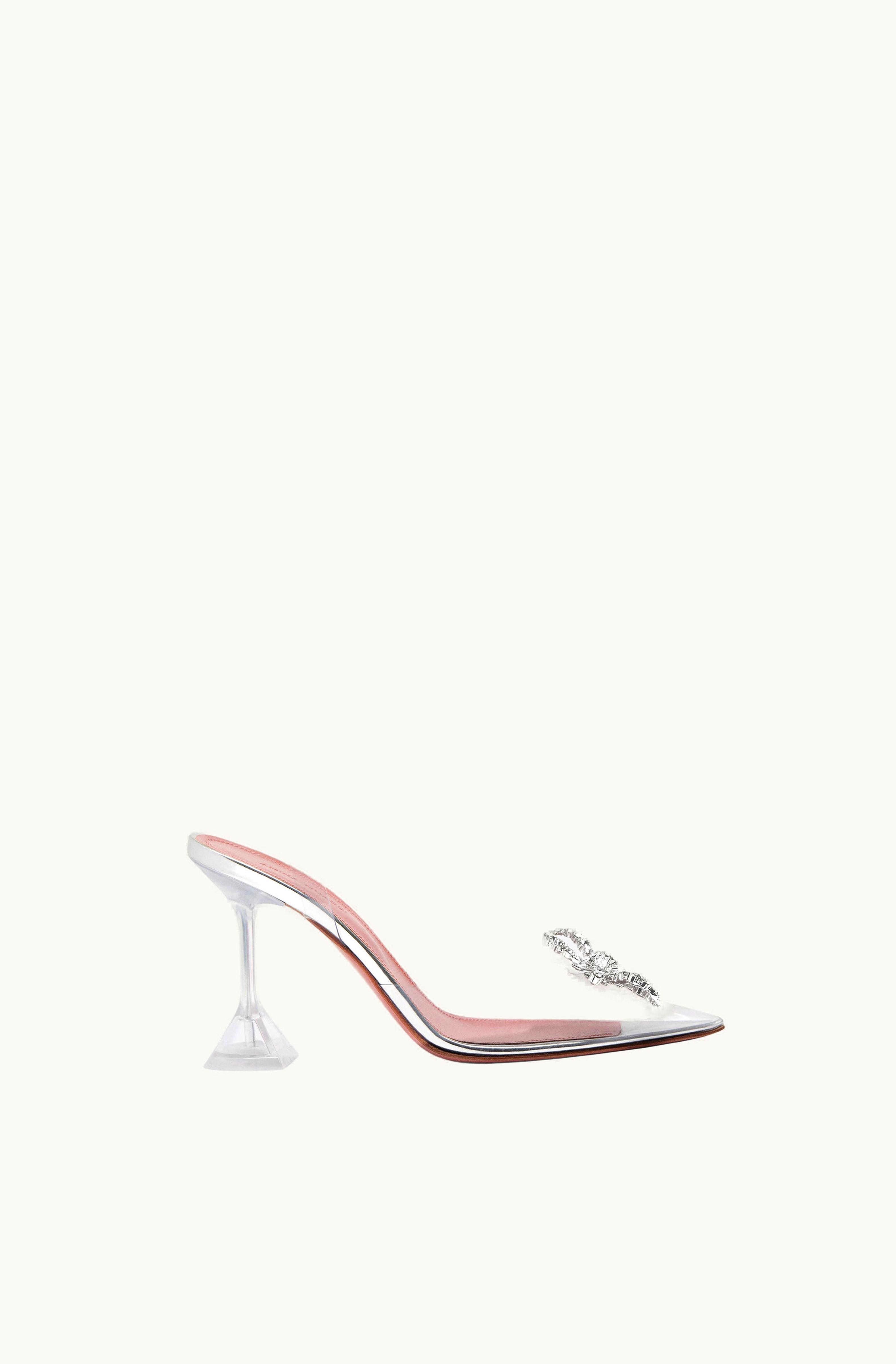 Amina Muaddi Amina Muaddi Rosie Glass Sling Transparent Pvc