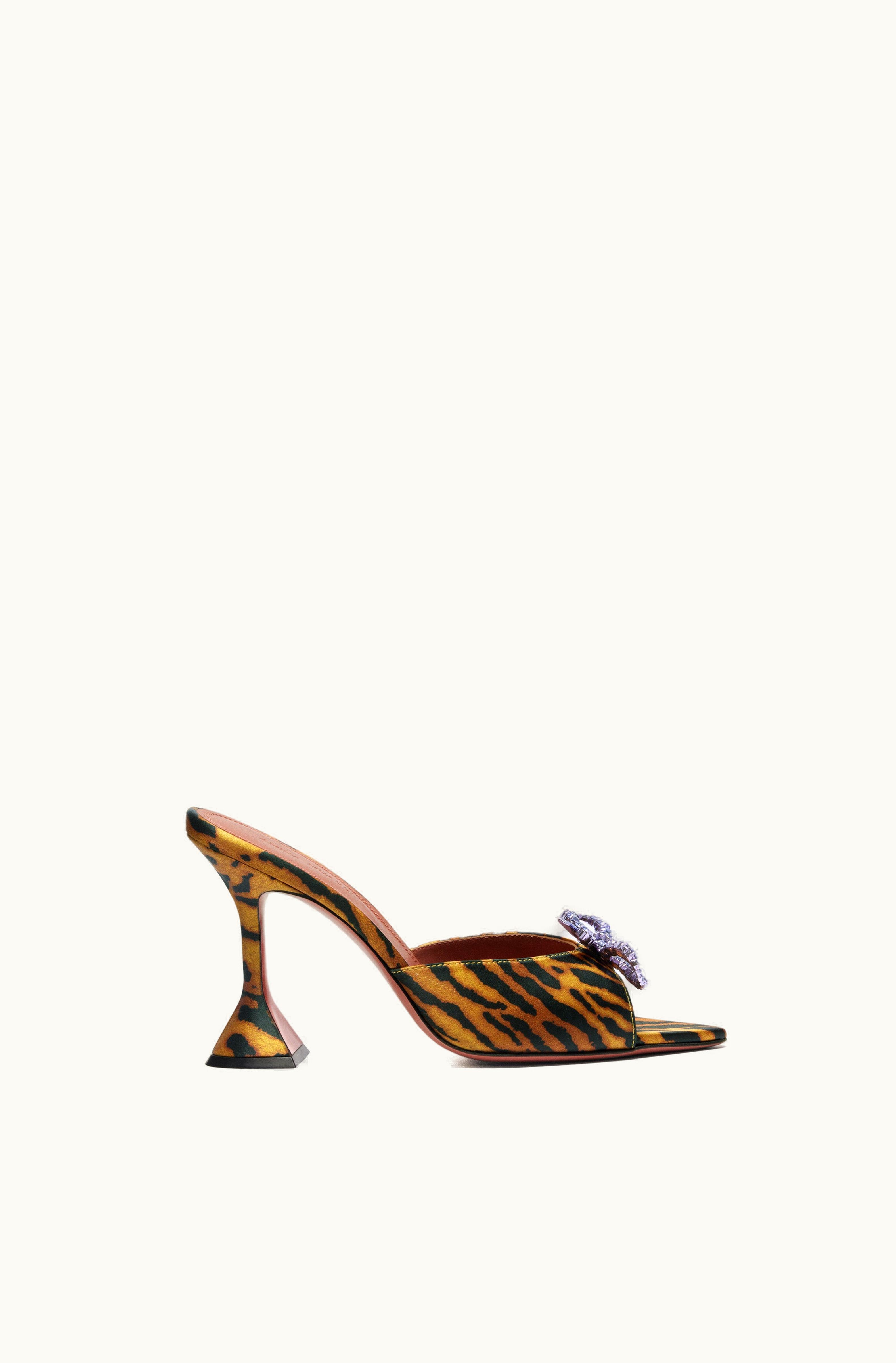 Amina Muaddi Amina Muaddi Rosie Slipper Tiger Print Satin