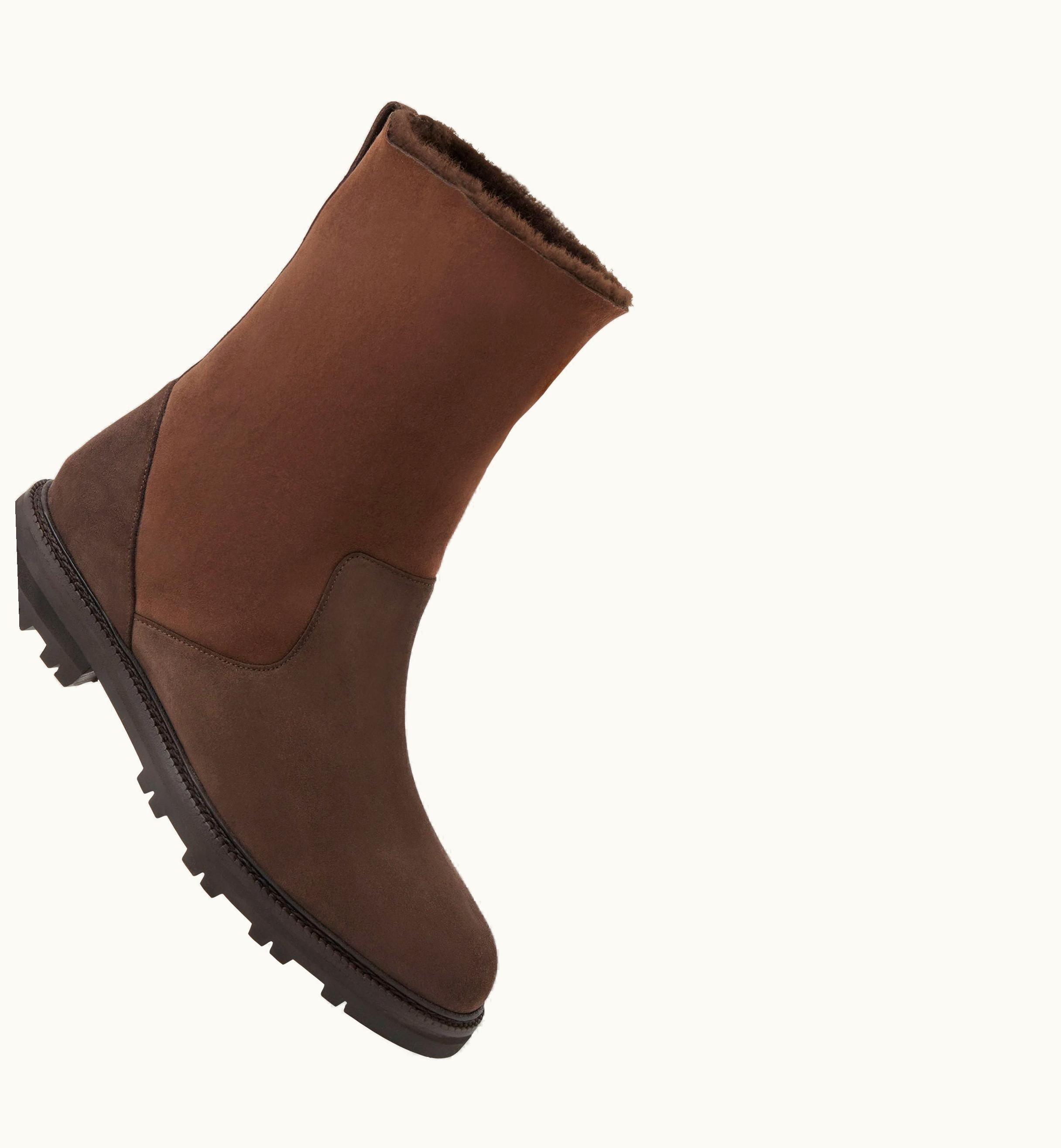 Manolo Blahnik Manolo Blahnik Tomoso Dark Brown Suede Mid Calf Boots