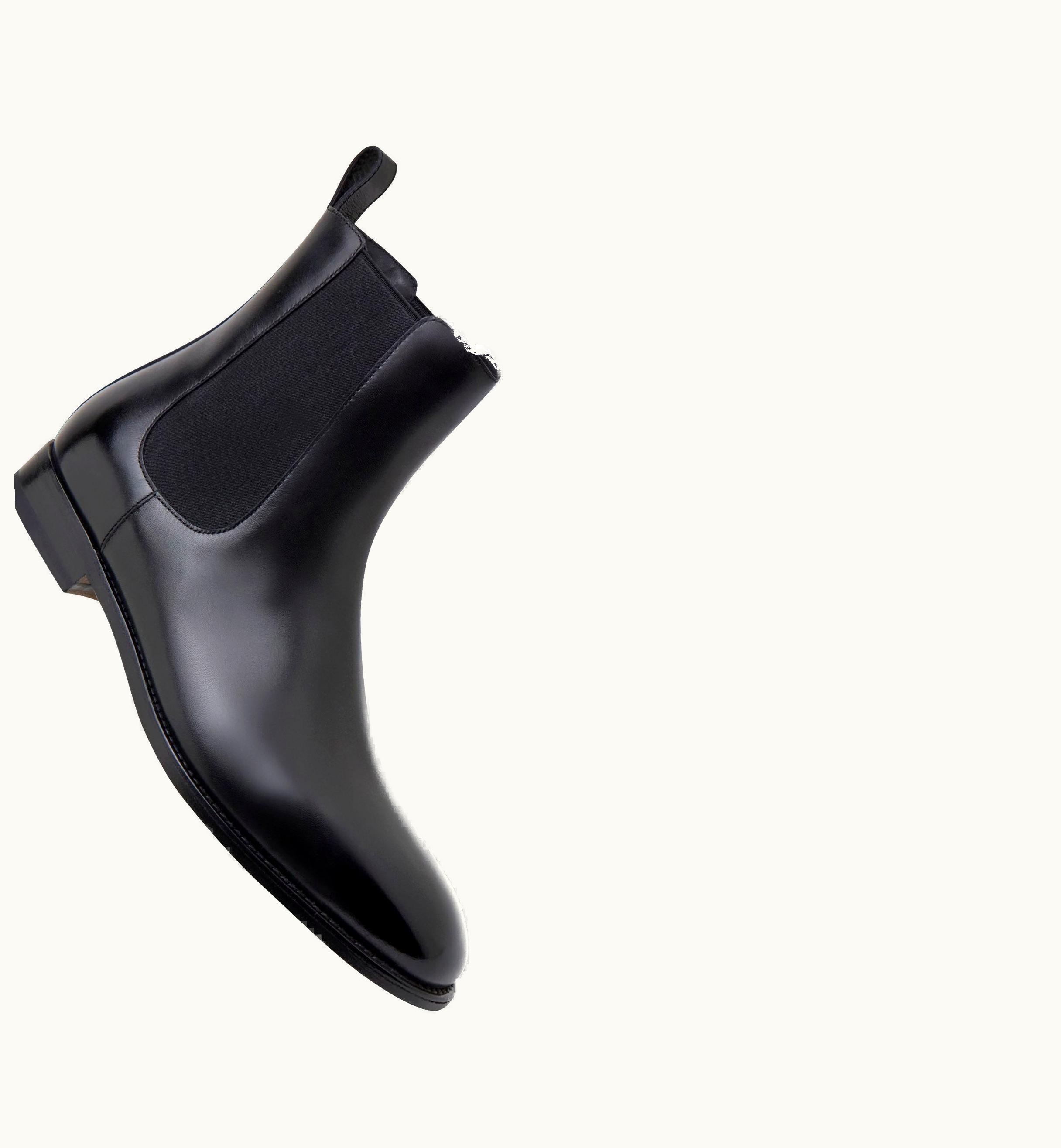 Manolo Blahnik Manolo Blahnik Delsa Black Calf Leather Ankle Boots