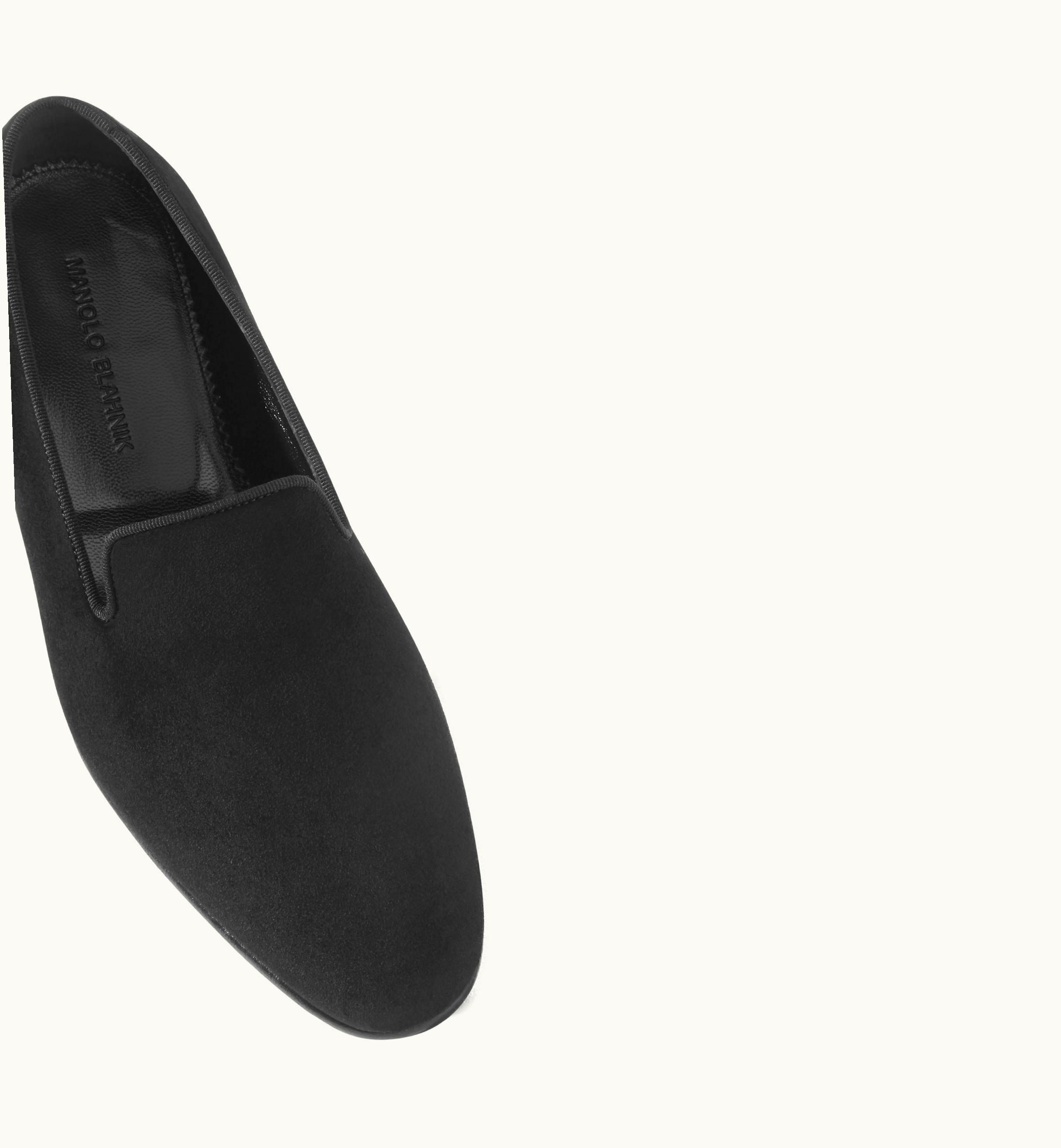 Manolo Blahnik Manolo Blahnik Mario Black Suede Loafers