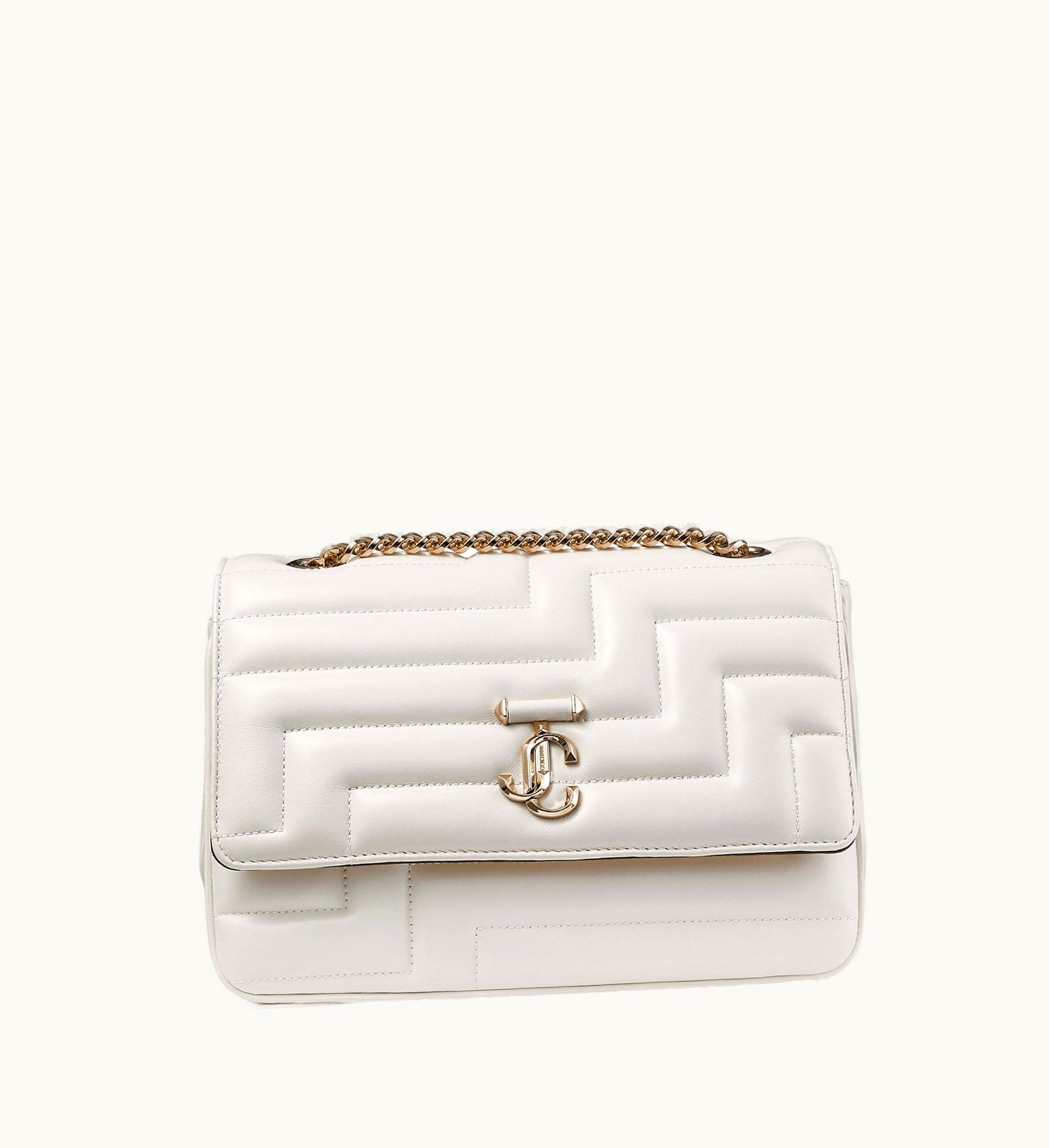 Jimmy Choo Avenue Soft Shoulder Latte Avenue Nappa Leather Soft Shoulder Bag
