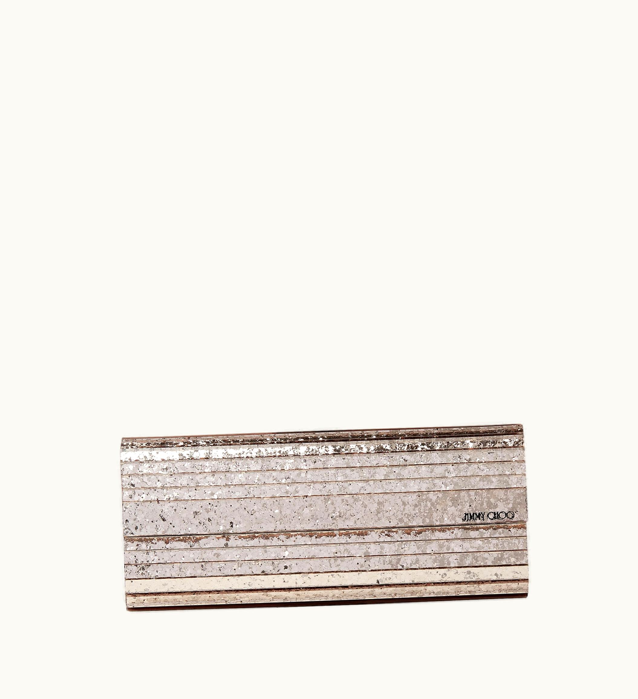 Jimmy Choo Sweetie Ballet Pink Shadow Coarse Glitter Acrylic Clutch Bag