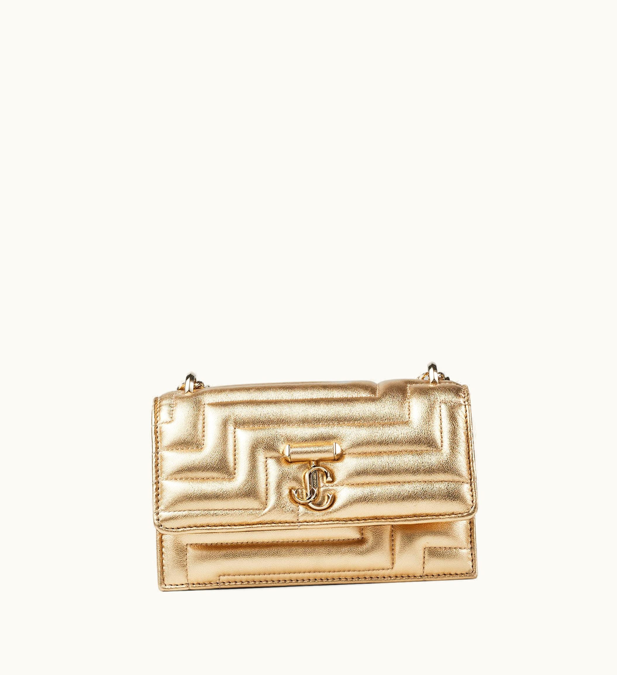 Jimmy Choo Jimmy Choo Bohemia Gold Avenue Metallic Nappa Mini Bag
