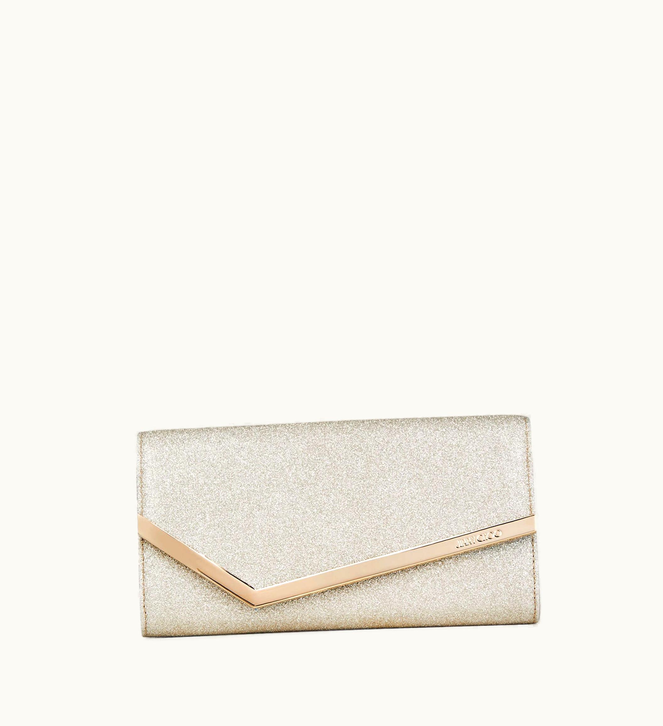 Jimmy Choo Jimmy Choo Emmie Platinum Ice Dusty Glitter Clutch Bag