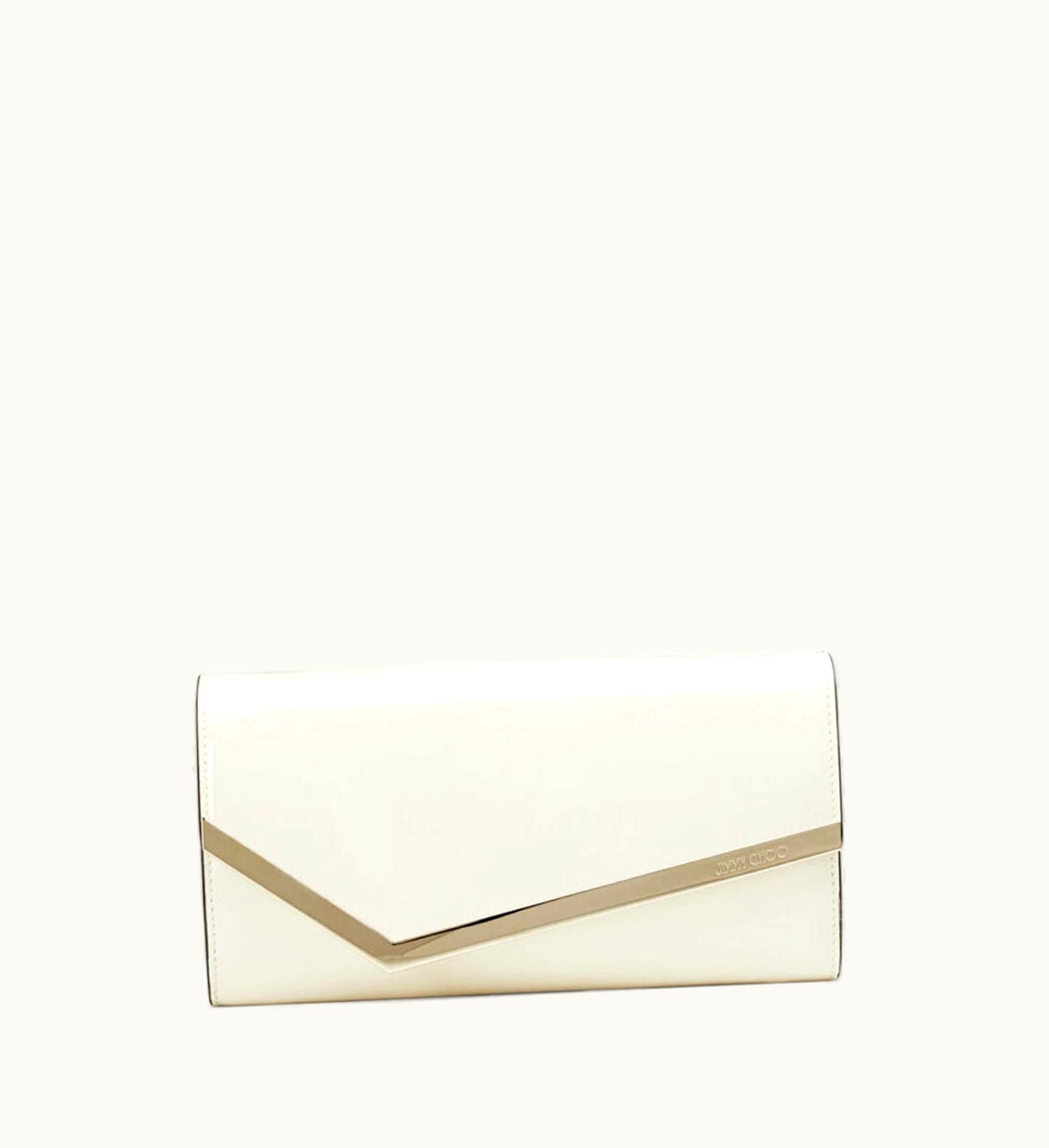 Jimmy Choo Jimmy Choo Emmie Latte Patent Leather Clutch Bag