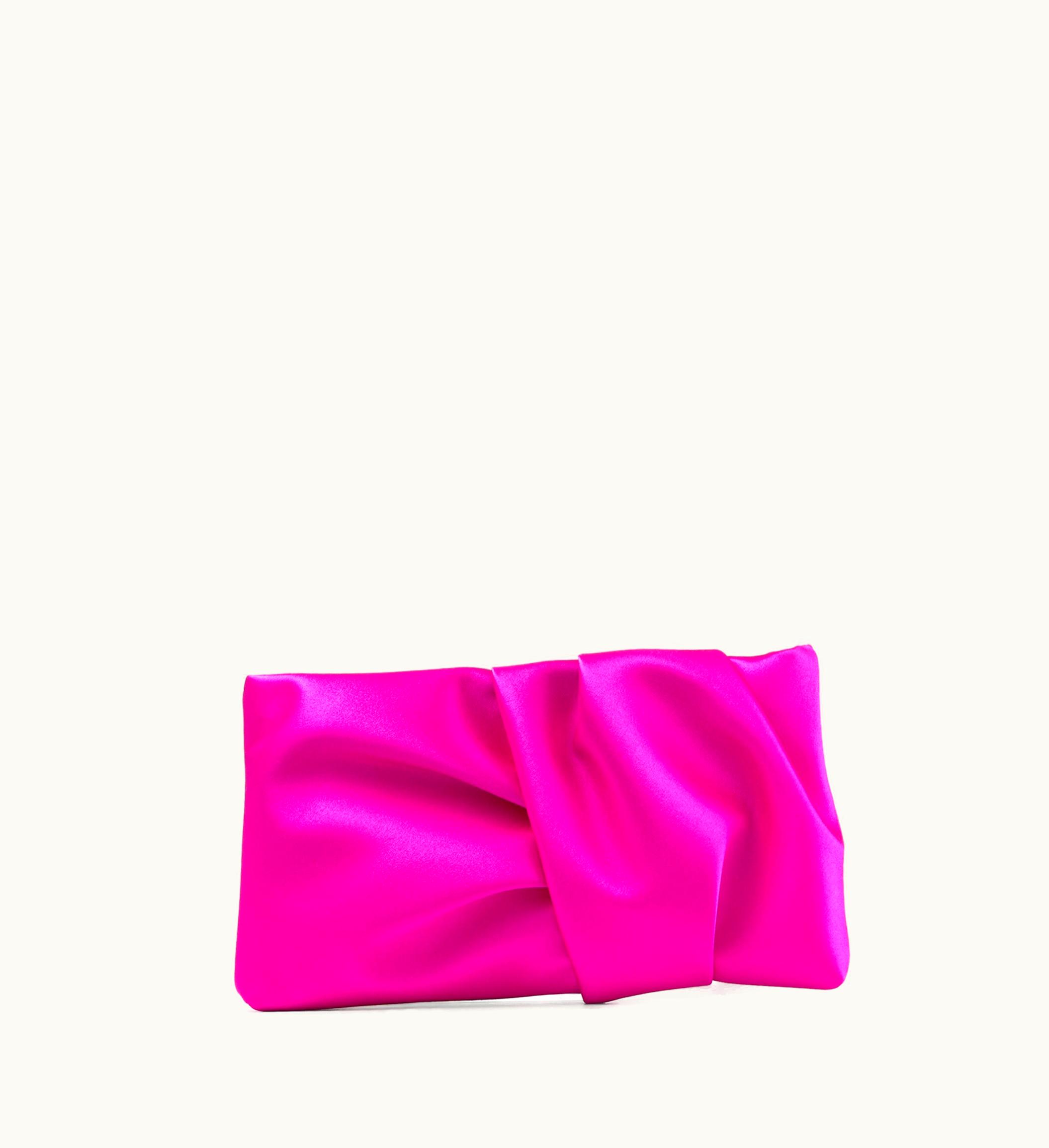 Jimmy Choo Jimmy Choo Bonny Clutch Fuchsia Satin Clutch Bag