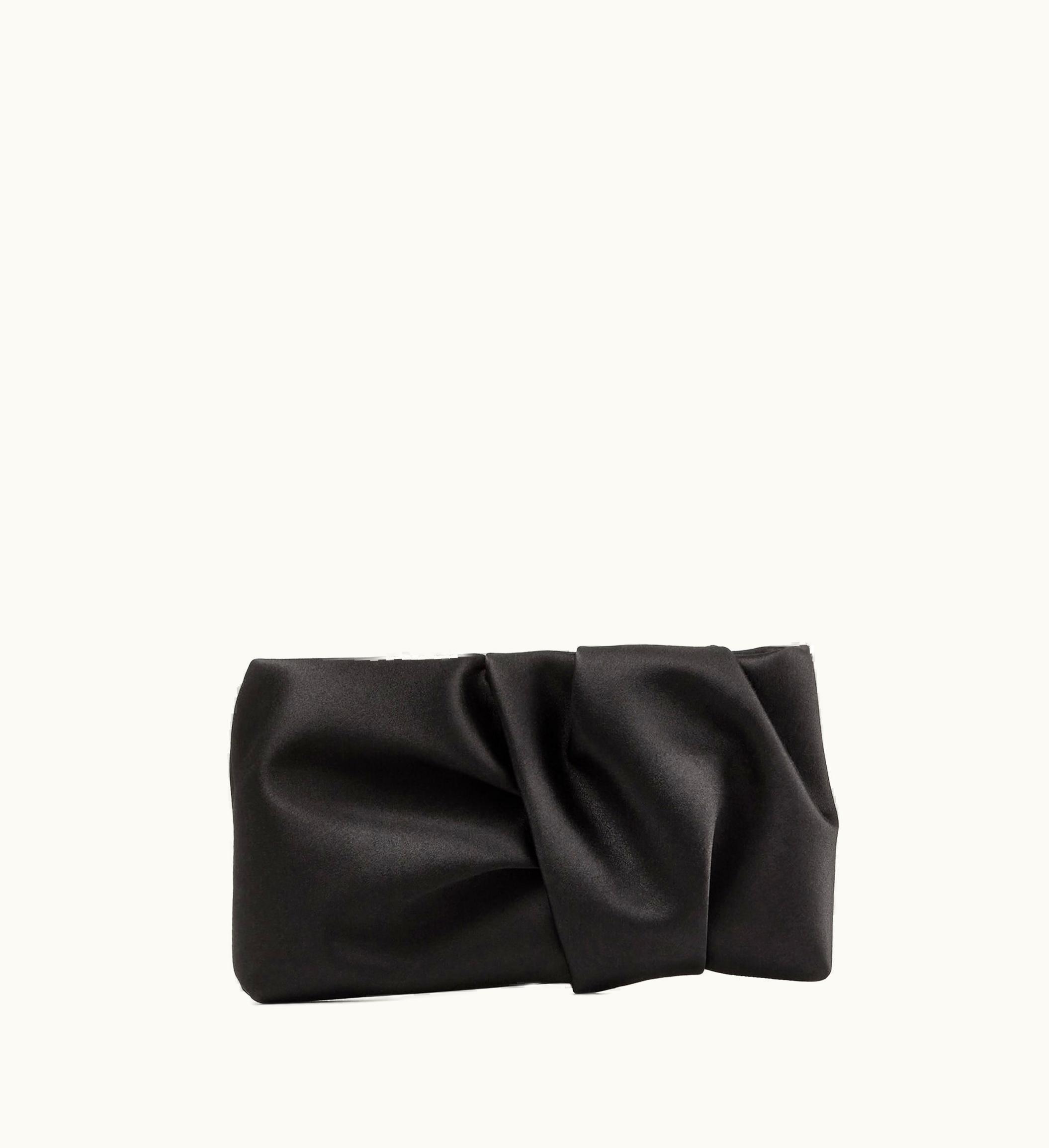 Jimmy Choo Jimmy Choo Bonny Clutch Black Satin Clutch Bag