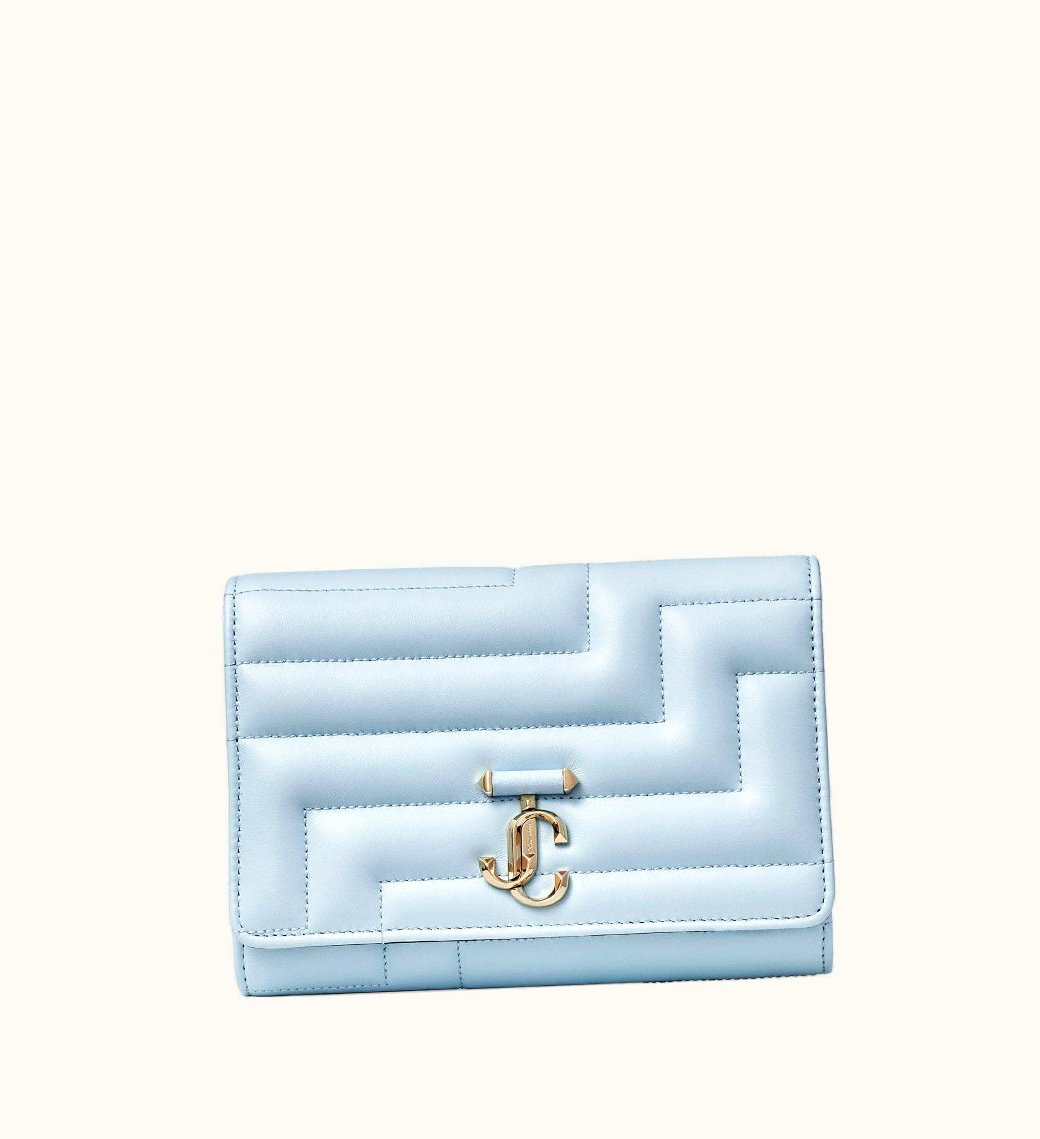 Jimmy Choo Jimmy Choo Avenue Clutch Ice Blue Avenue Nappa Leather Clutch Bag