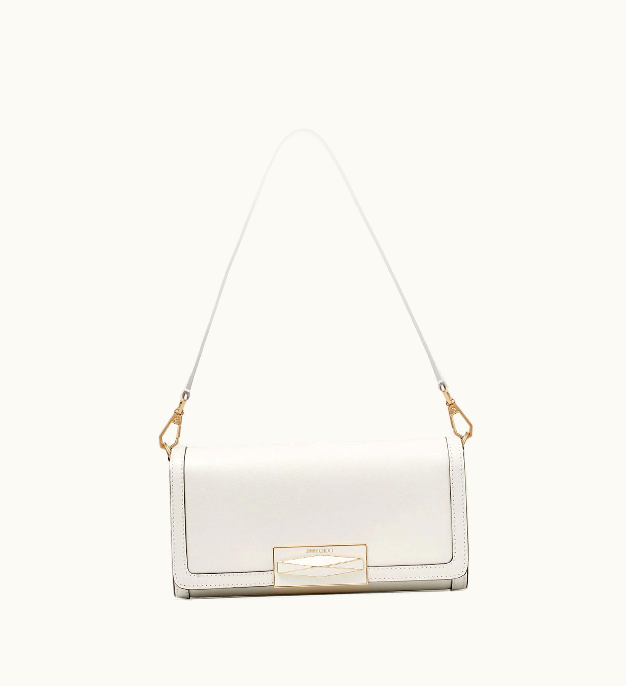 Jimmy Choo Jimmy Choo Diamond Mini Shoulder Latte Calf Leather Mini Shoulder Bag
