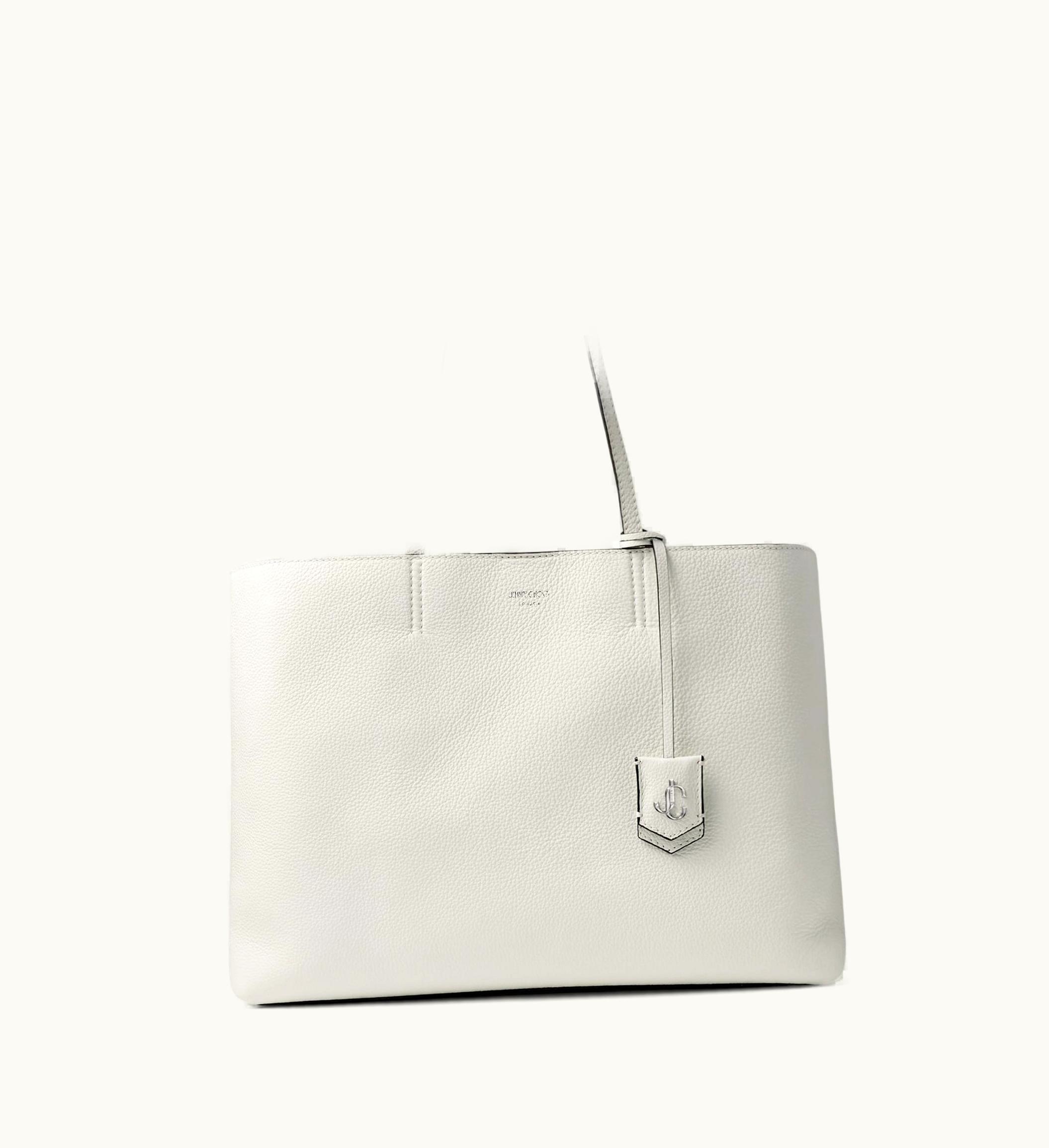 Jimmy Choo Jimmy Choo Nine2five E / W Latte Grainy Calf Tote Bag With Jc Logo