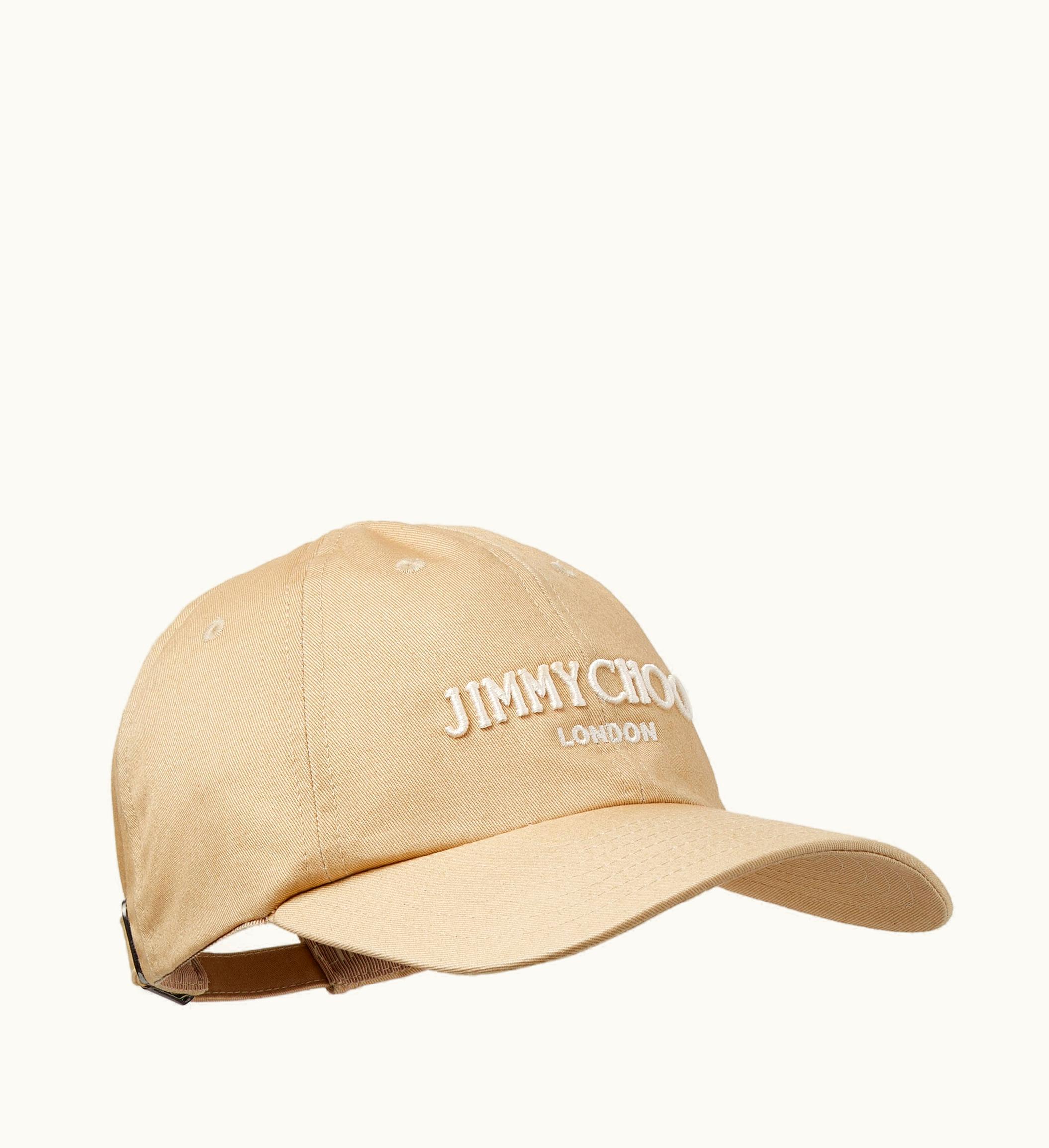 Jimmy Choo Jimmy Choo Pacifico Natural Embroidered Cotton Baseball Cap