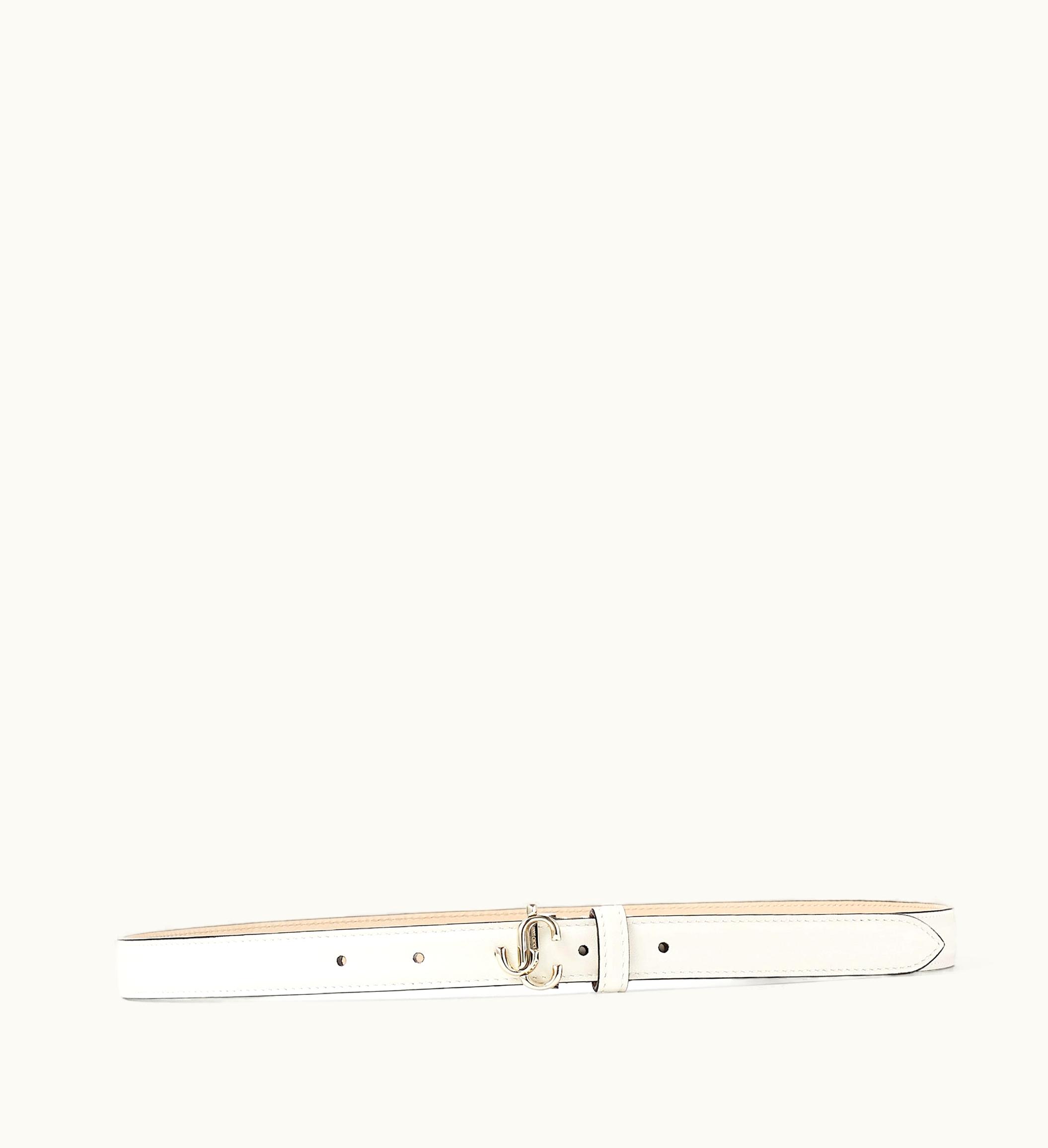 Jimmy Choo Jimmy Choo Mini Helina Latte Smooth Leather Mini Belt