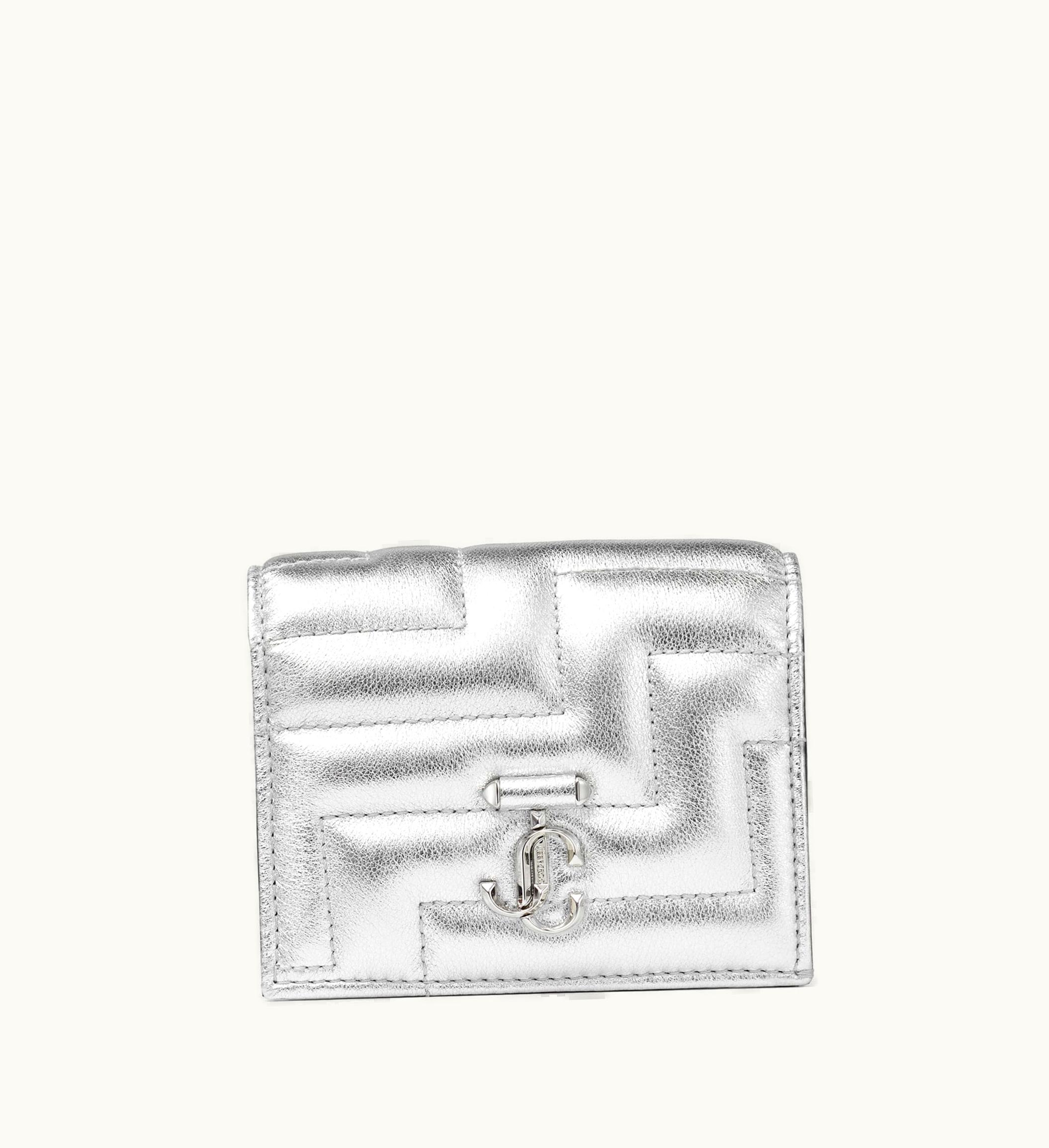 Jimmy Choo Jimmy Choo Hanne Silver Avenue Metallic Nappa Wallet
