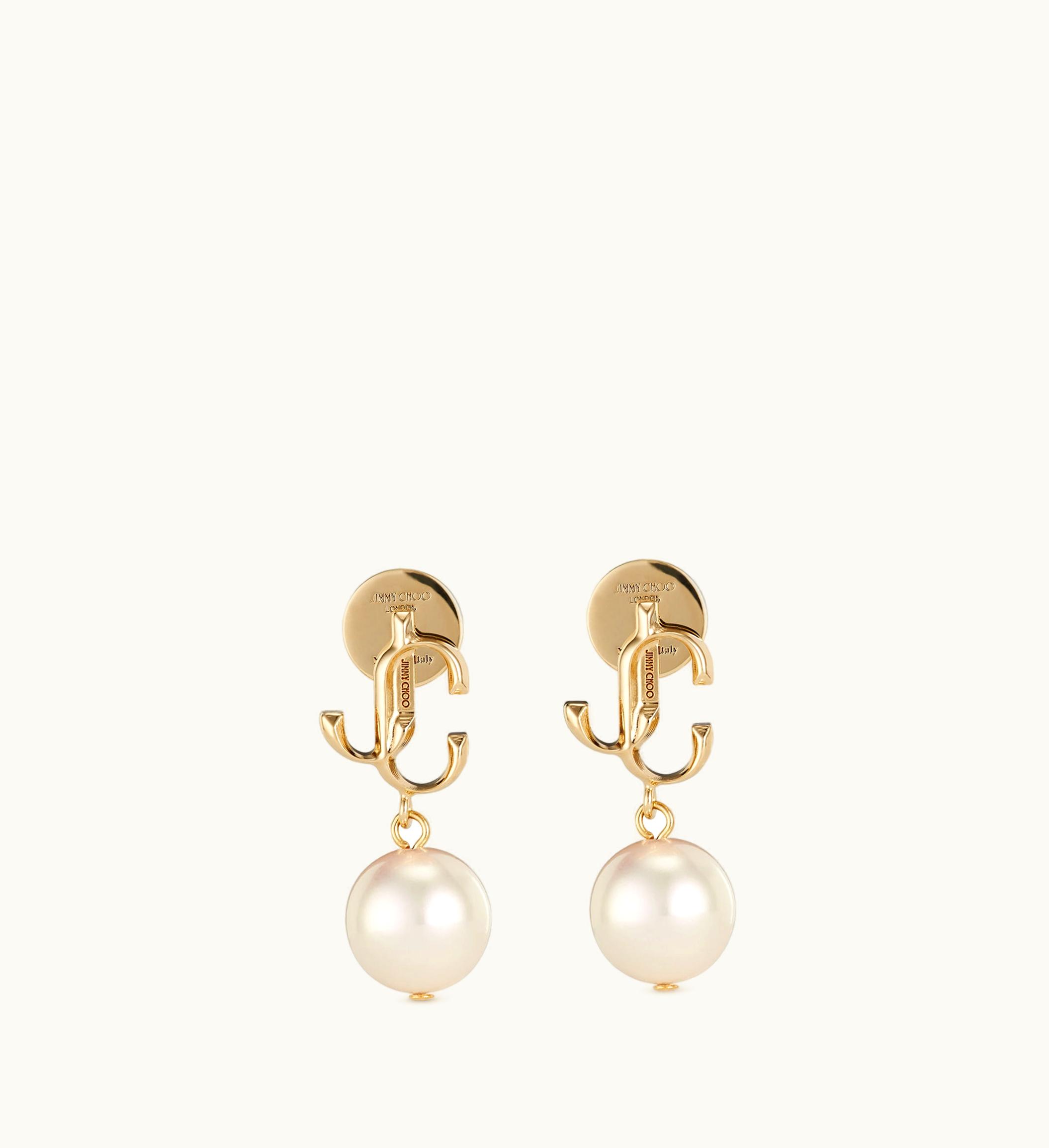Jimmy Choo Jimmy Choo Jc Pearl Earring Gold-Finish Metal Jc Pearl Stud Earrings