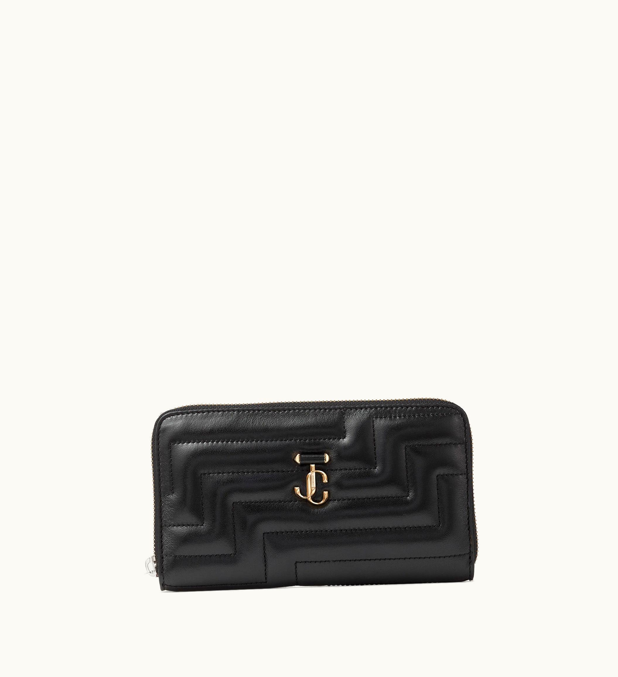Jimmy Choo Jimmy Choo Pippa Avenue Black Avenue Nappa Leather Wallet With Jc Emblem
