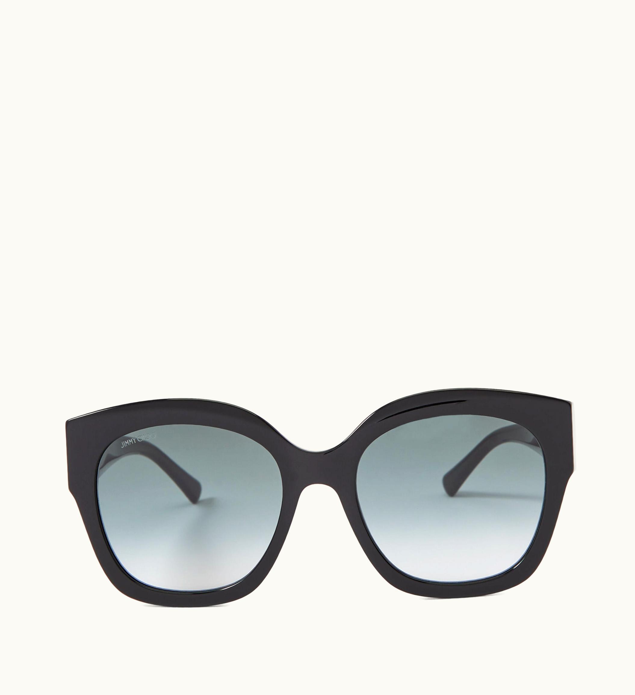 Jimmy Choo Jimmy Choo Leela Black Square Frame Sunglasses With Glitter