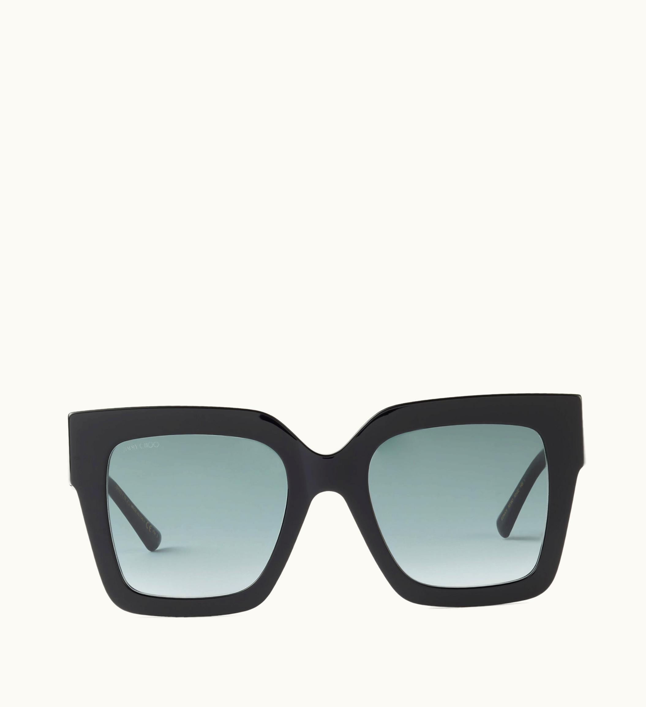 Jimmy Choo Jimmy Choo Edna Black Square-Frame Sunglasses