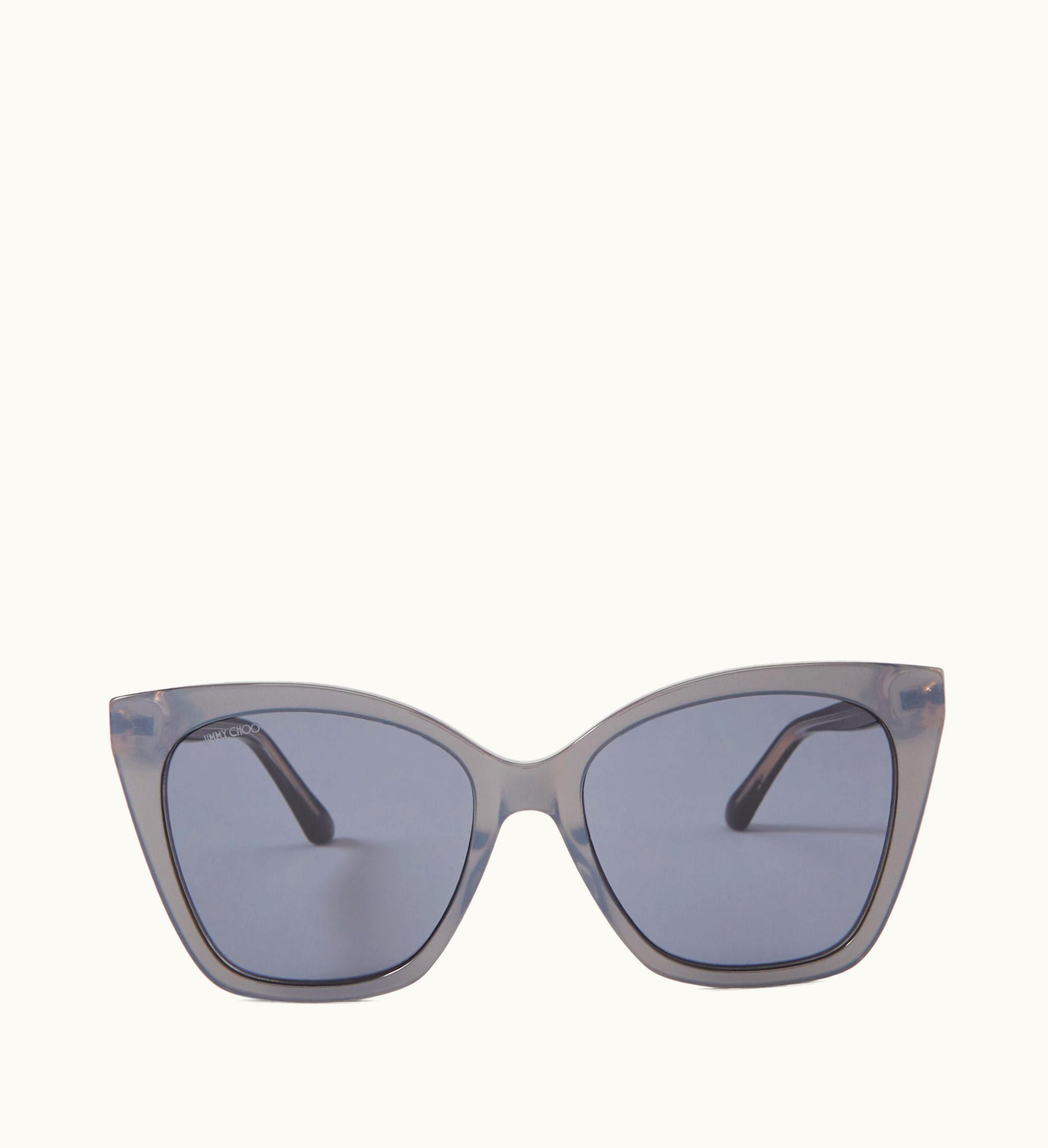 Jimmy Choo Jimmy Choo Rua / G Pearled Grey Cat Eye Sunglasses With Pearls And Swarovski Crystals