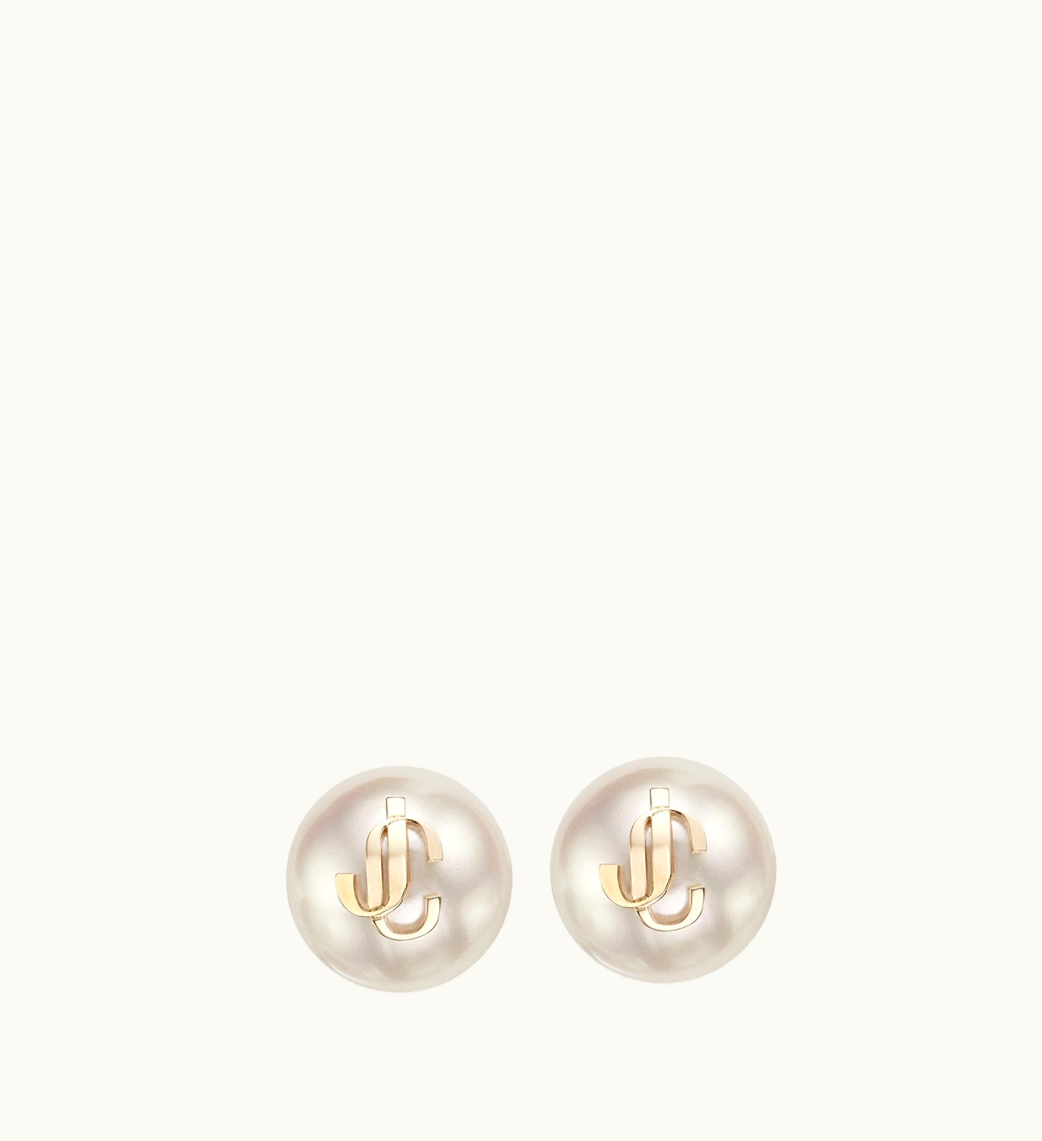 Jimmy Choo Jimmy Choo Jc Pearl Studs Gold-Finish Metal Jc Pearl Stud Earrings