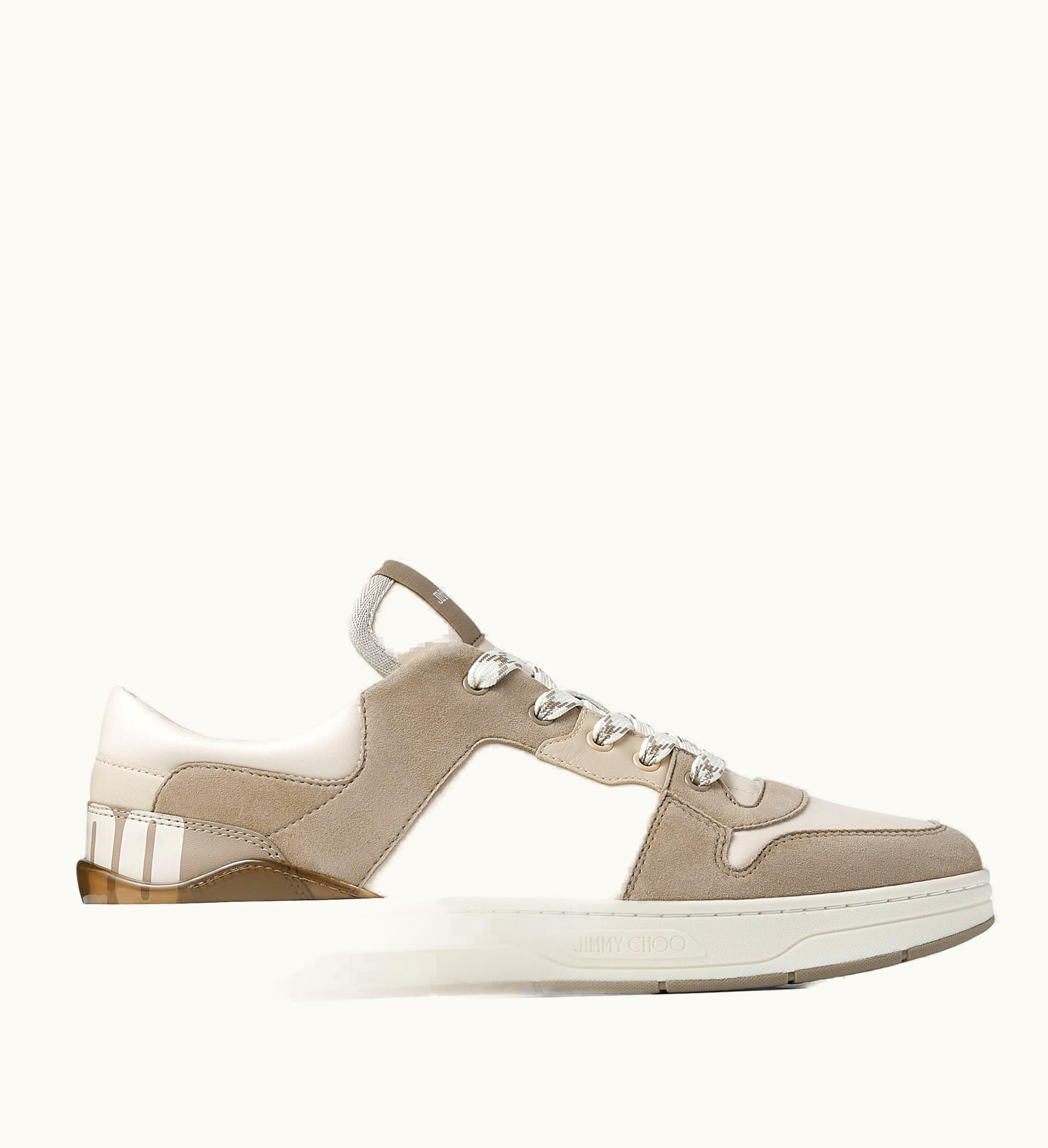 Jimmy Choo Jimmy Choo Florent / M Taupe Leather Mix Trainers