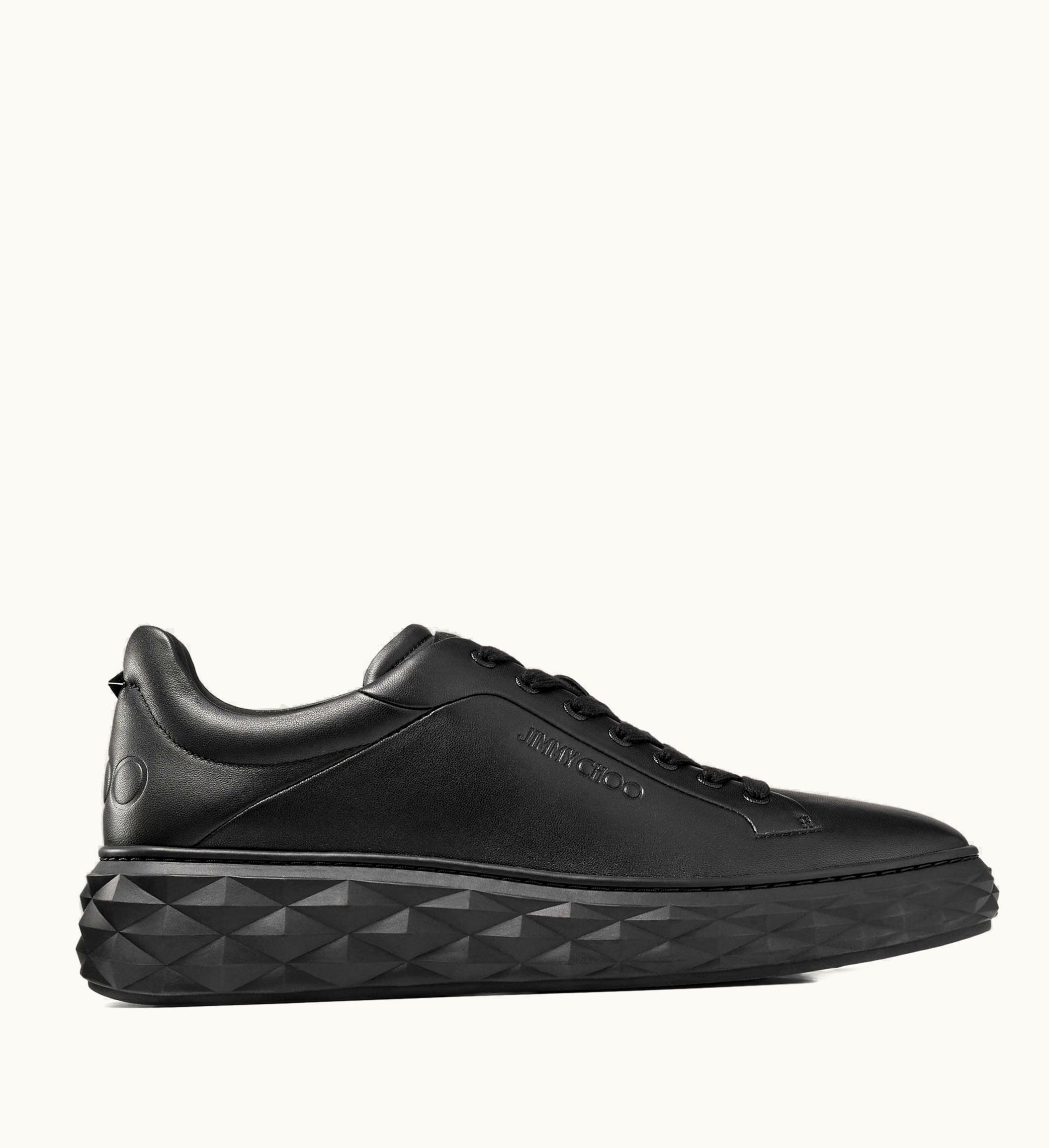 Jimmy Choo Jimmy Choo Diamond Maxi / M II Black Nappa Leather Platform Trainers