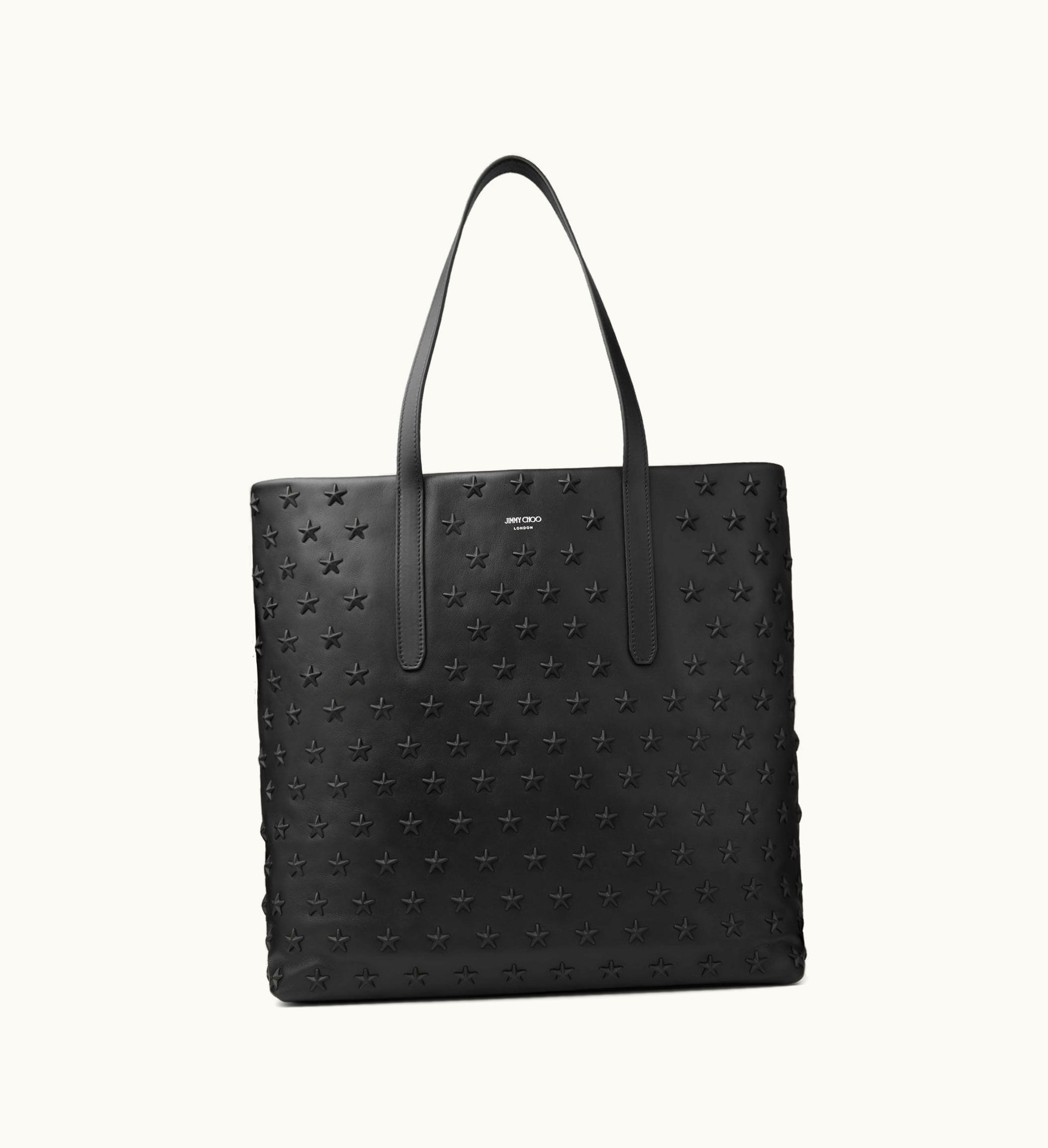 Jimmy Choo Jimmy Choo Pimlico / S N / S Black Leather Tote Bag With Stars