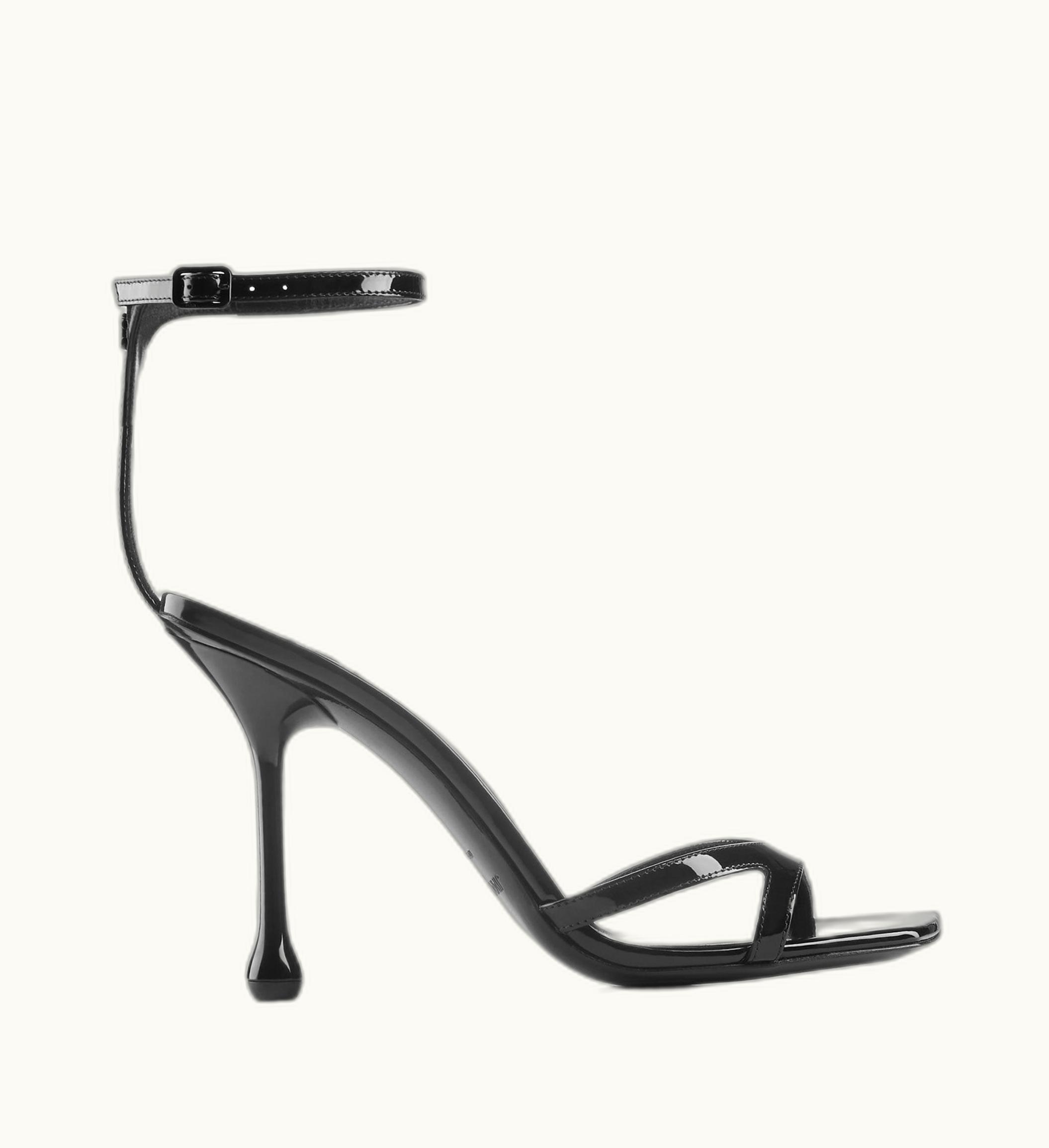 Jimmy Choo Jimmy Choo Ixia Sandal 95 Black Patent Leather Sandals