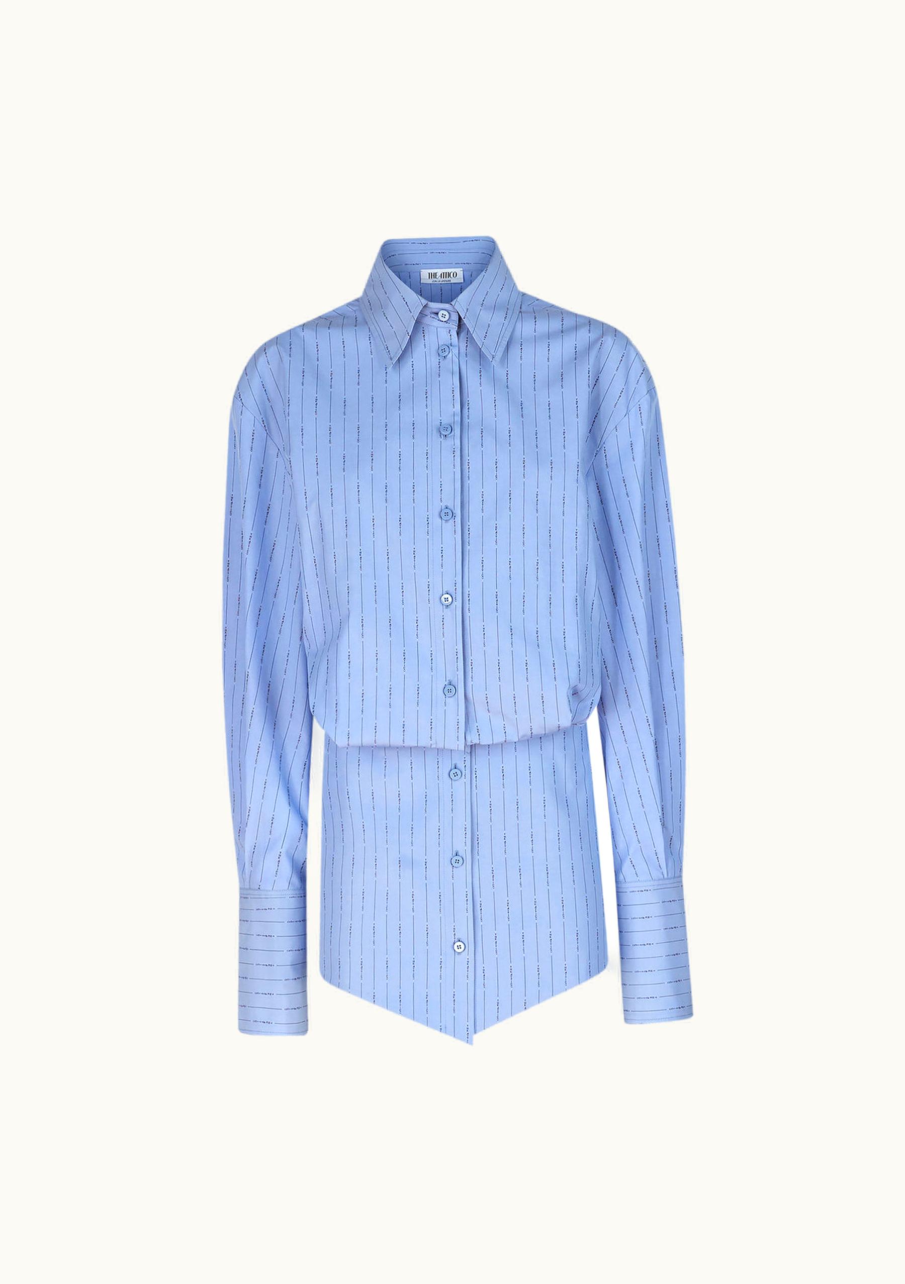 The Attico The Attico ''Silvye'' Navy Blue And Sky Mini Dress