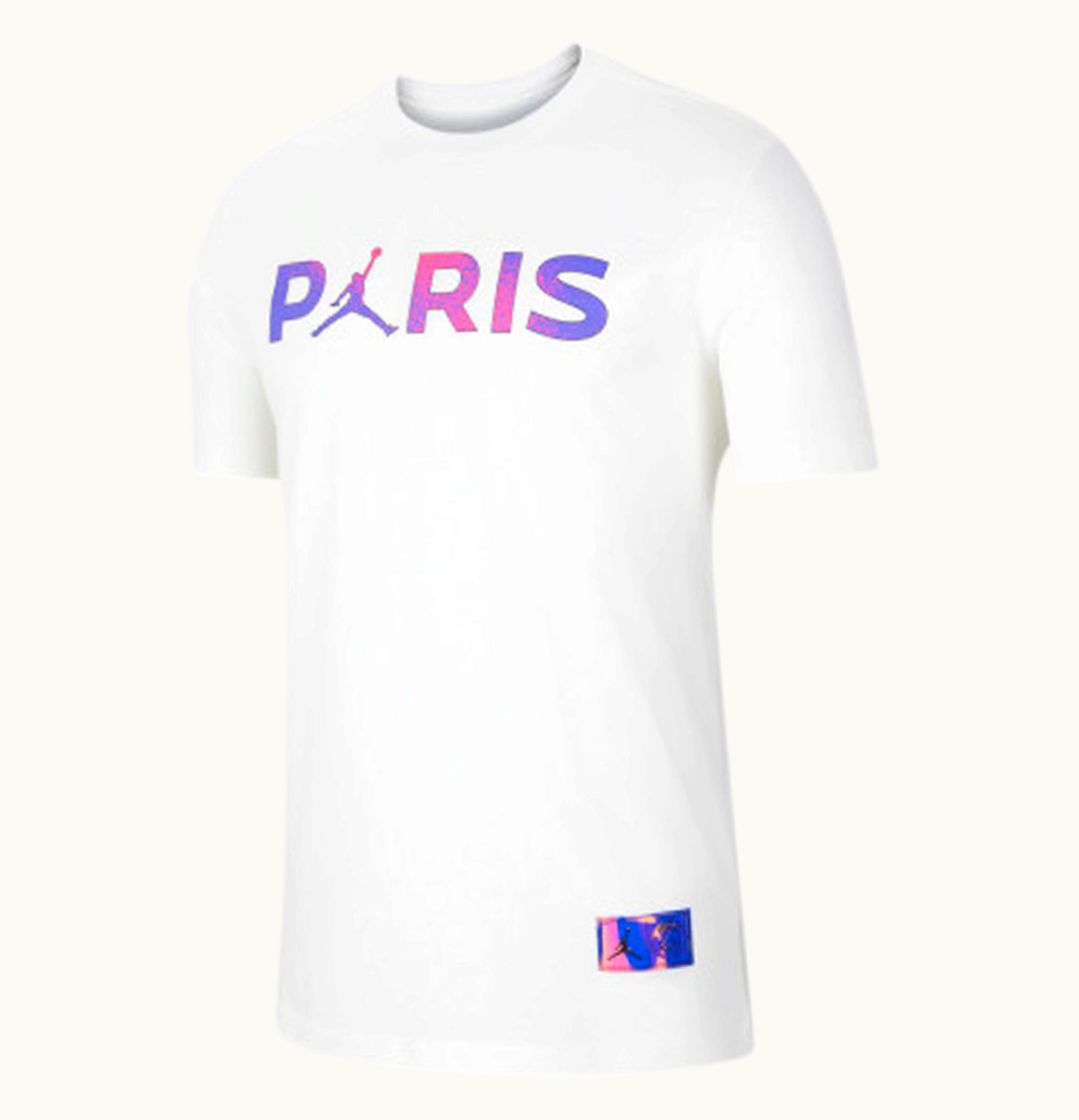 Jordan Jordan x PSG Paris Saint Germain Wordmark Tee White Purple