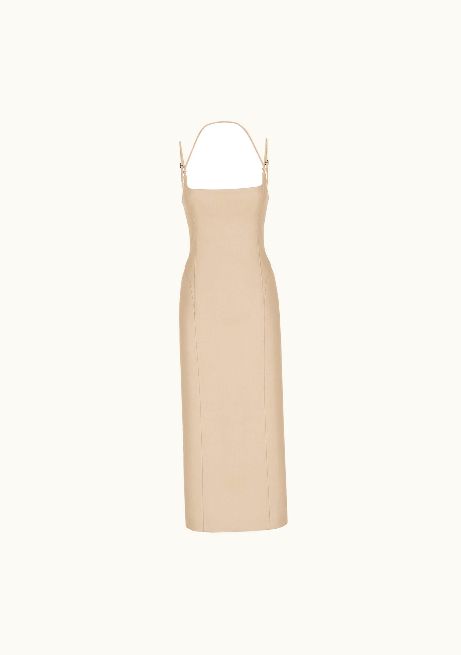 The Attico The Attico Beige Midi Dress