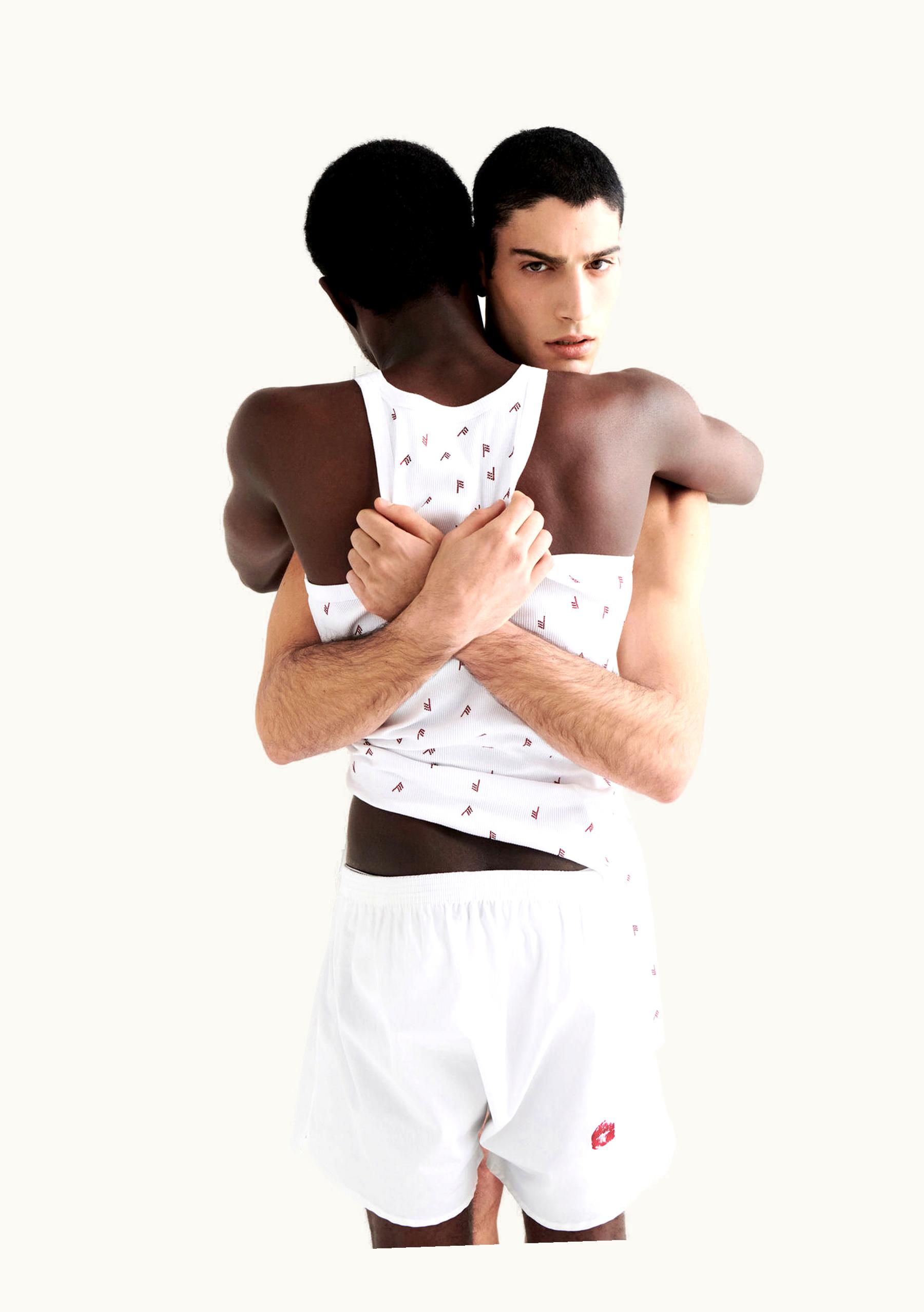 The Attico The Attico Tank Top White And Burgundy Strass