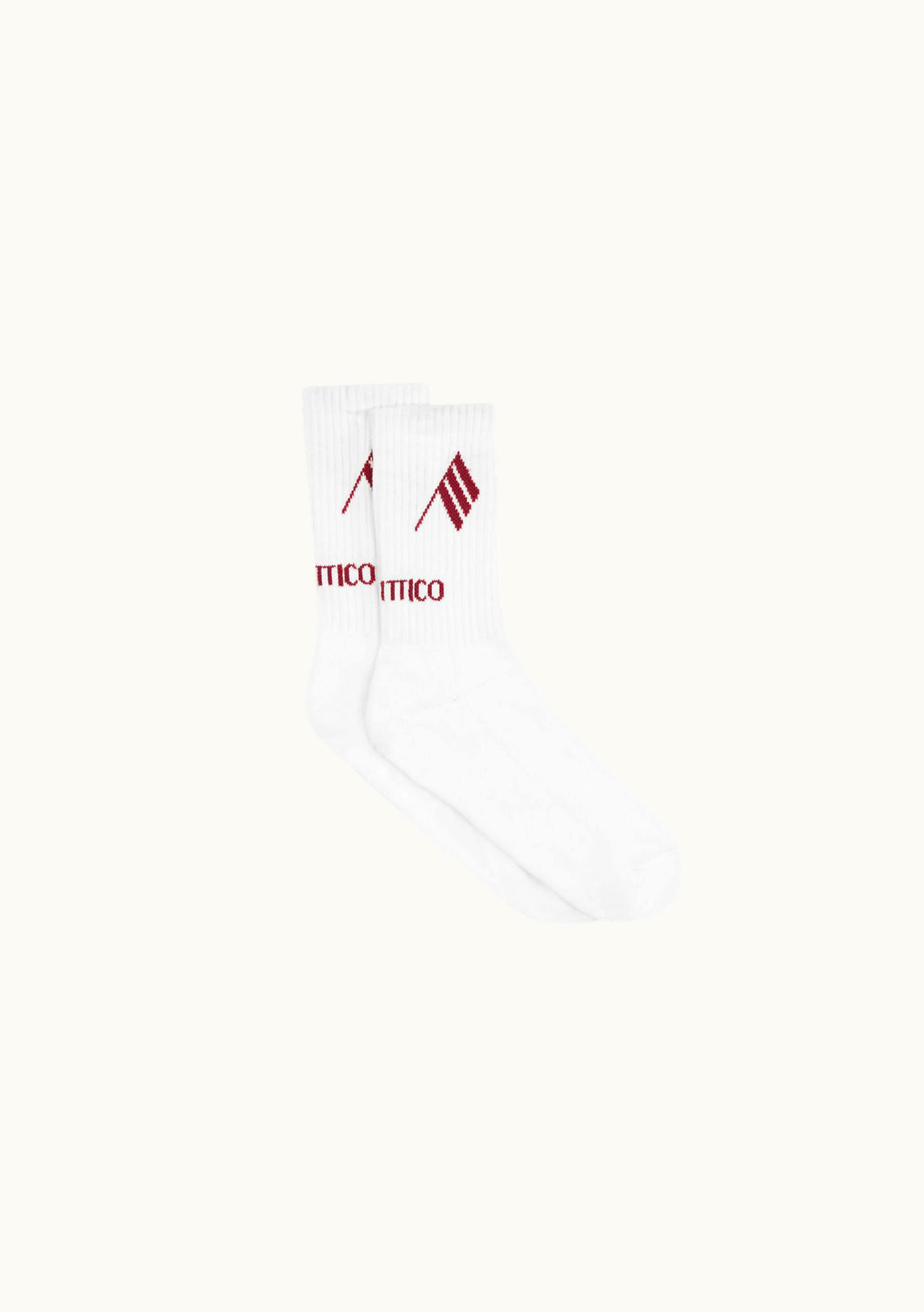 The Attico The Attico Socks White And Burgundy