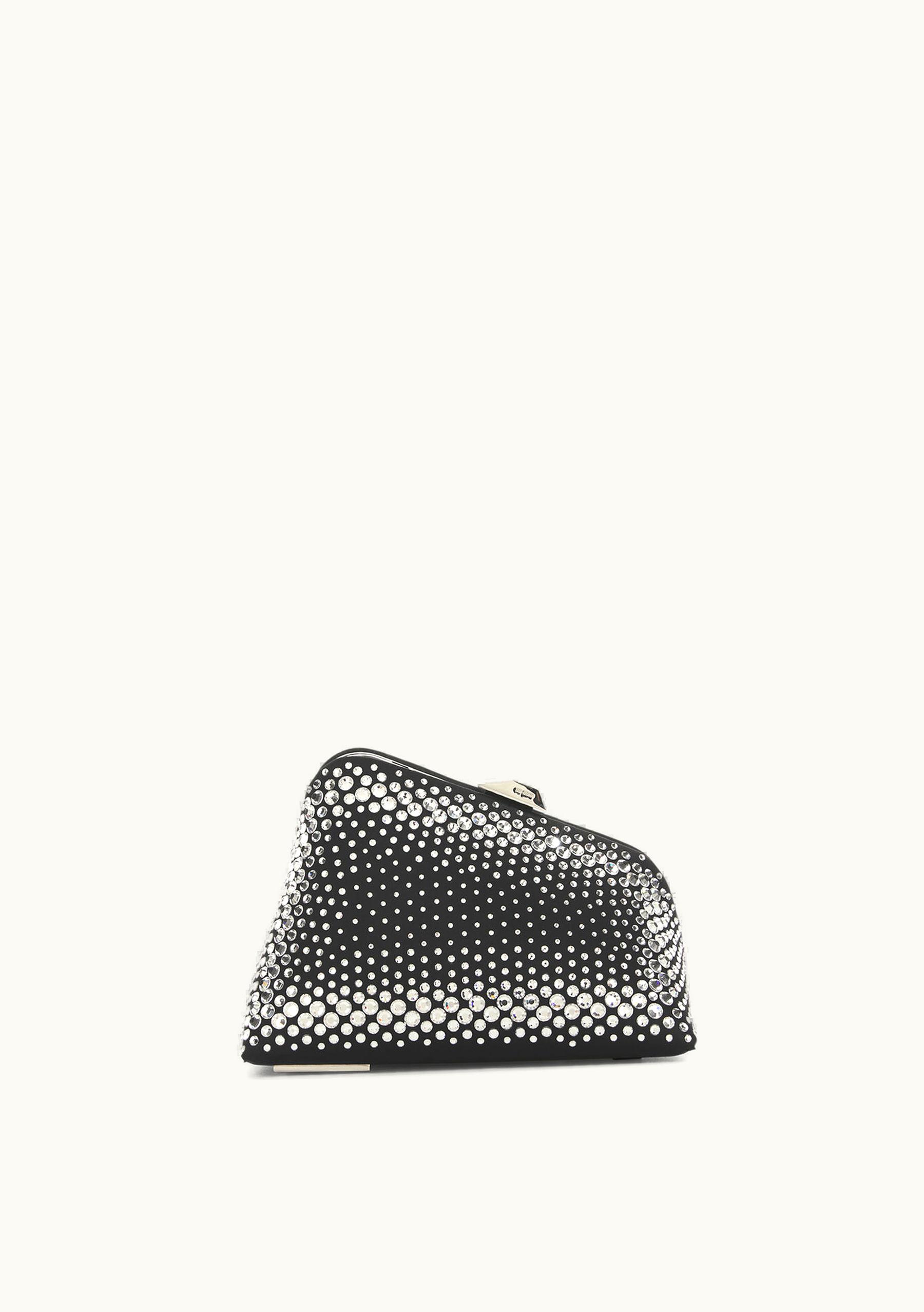 The Attico The Attico ''Midnight'' Black And Crystal Mini Clutch