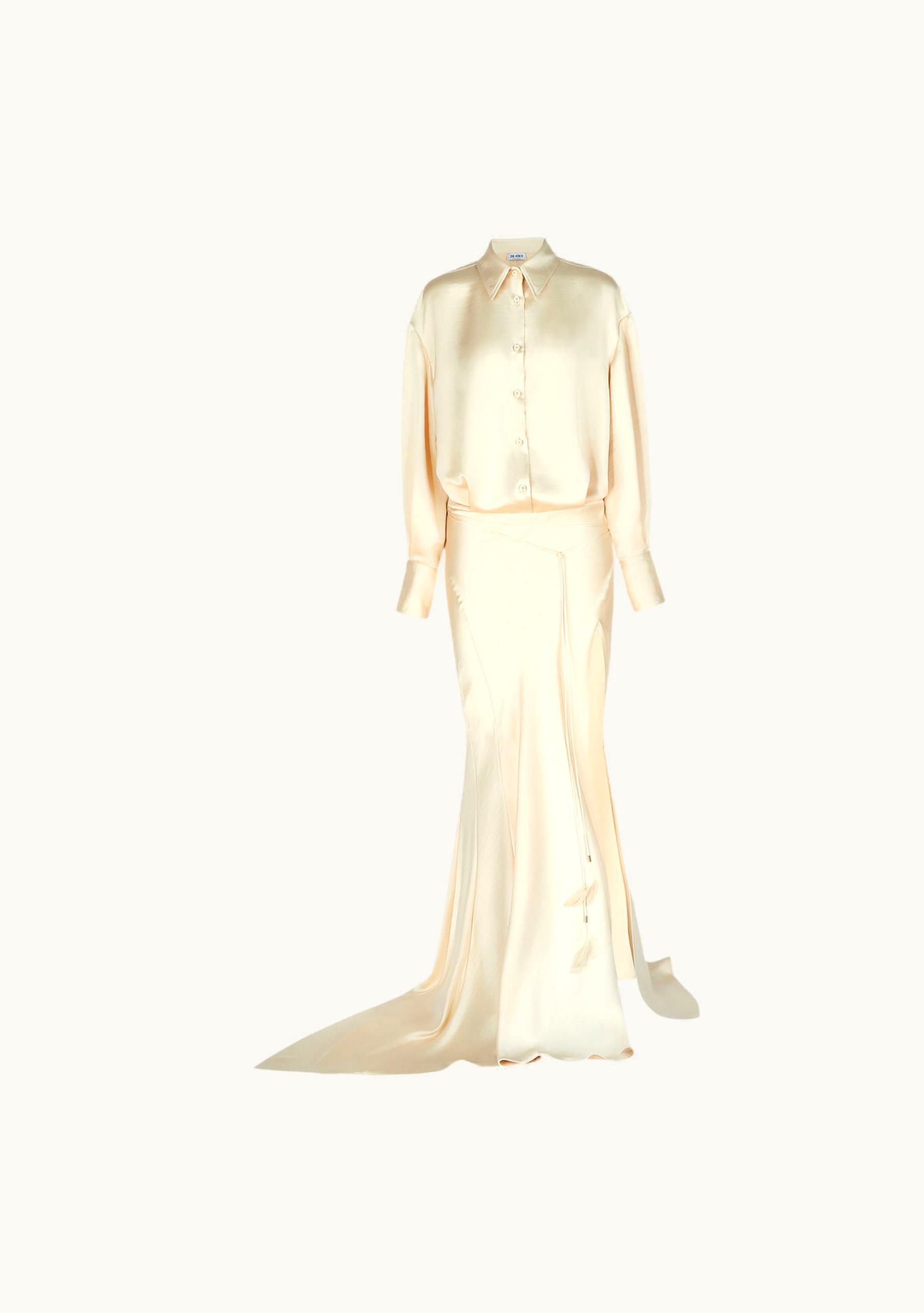 The Attico The Attico Liquid Satin Long Dress