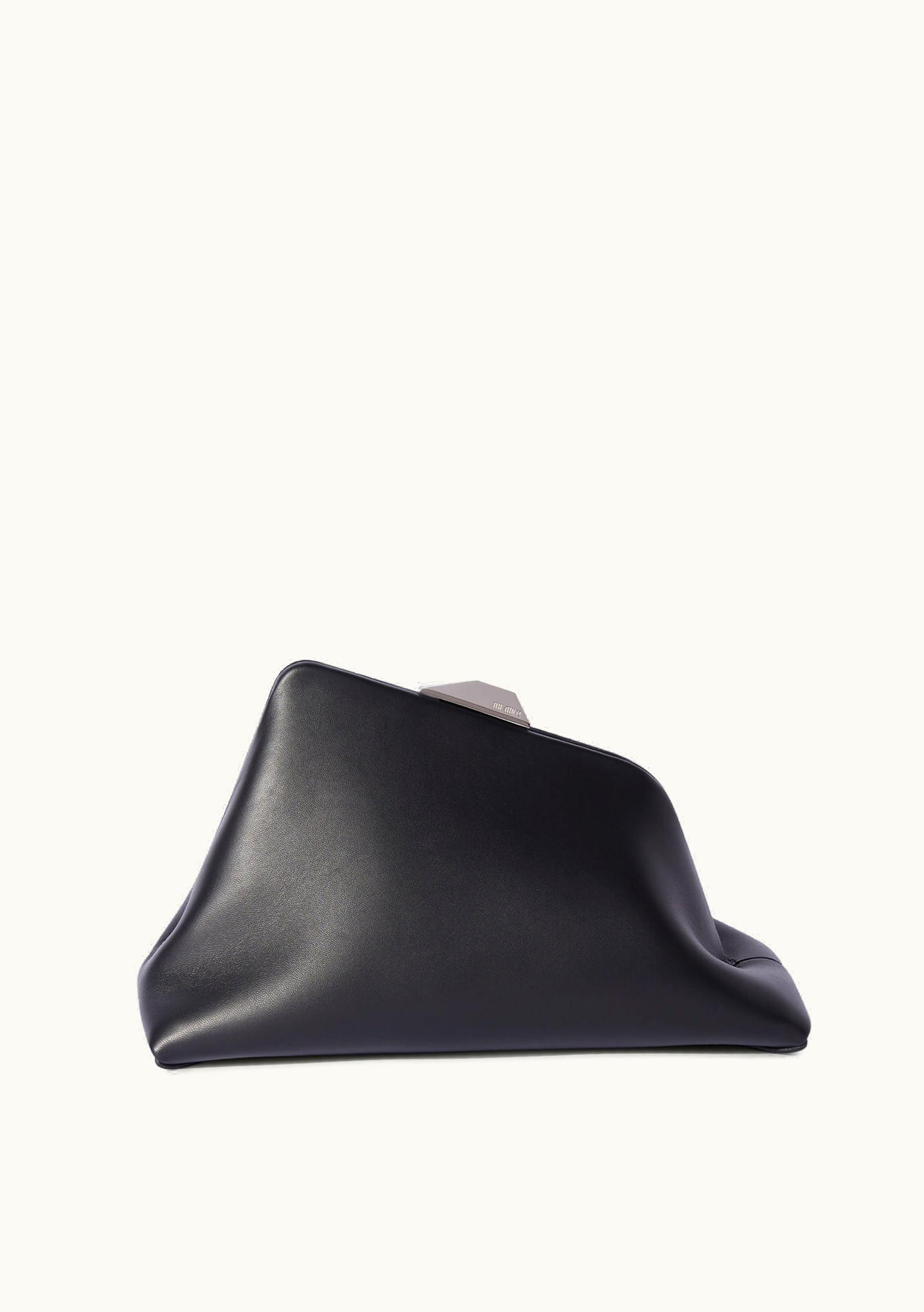 The Attico The Attico Leisure Day Black Nappa Leather Shoulder Bag