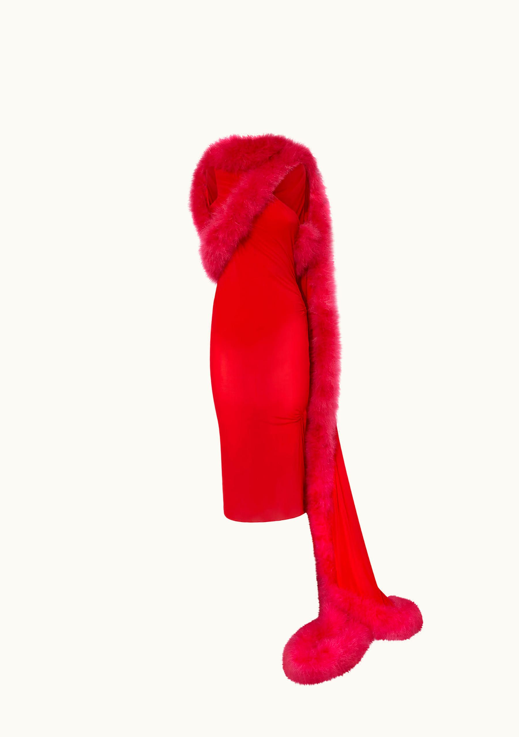 The Attico The Attico Vibrant Red Long Dress